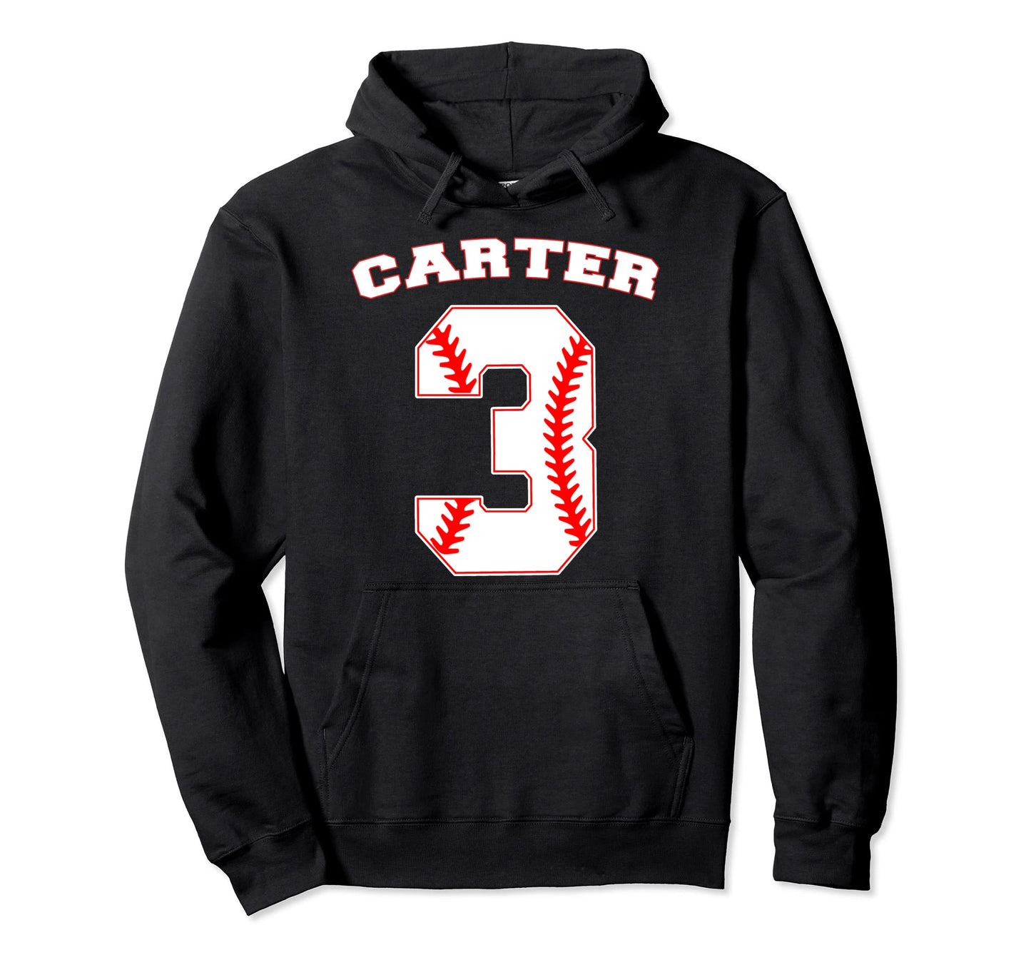 Carter Baseball Name Three Years 3Rd Hoodie - Novelty Apparel Unisex - T-Shirt, Sweatshirt, Hoodie
