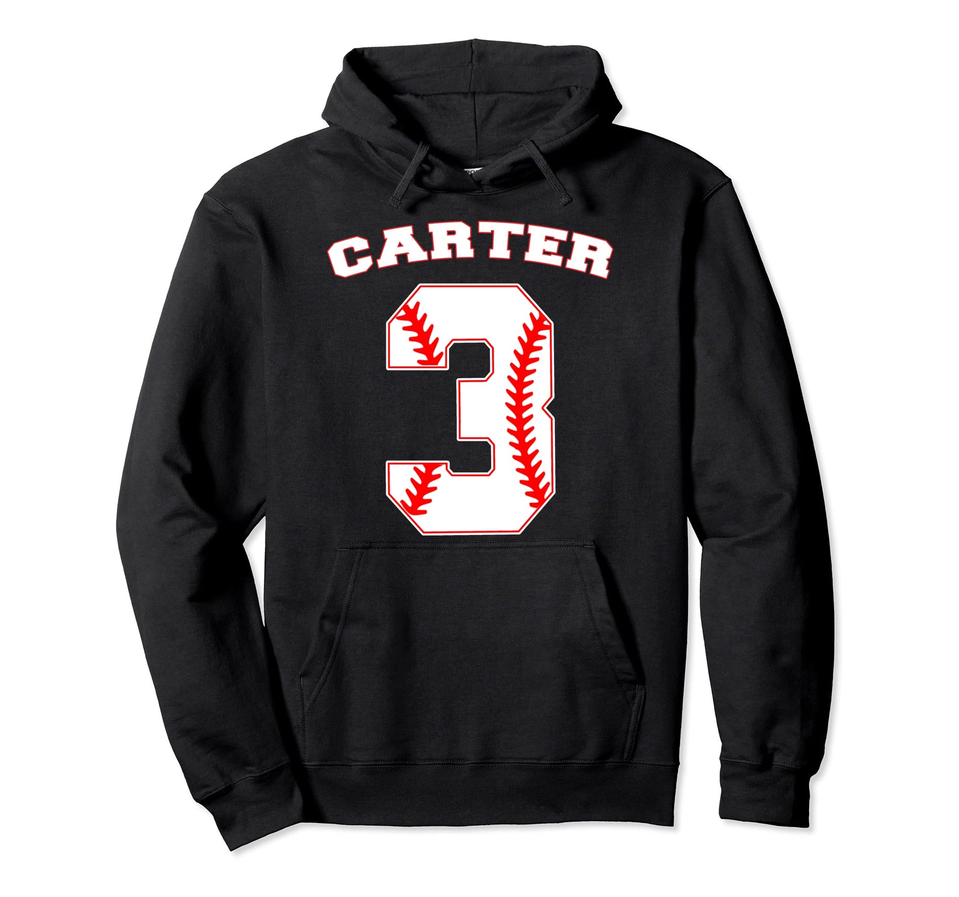 Carter Baseball Name Three Years 3Rd Hoodie - Novelty Apparel Unisex - T-Shirt, Sweatshirt, Hoodie