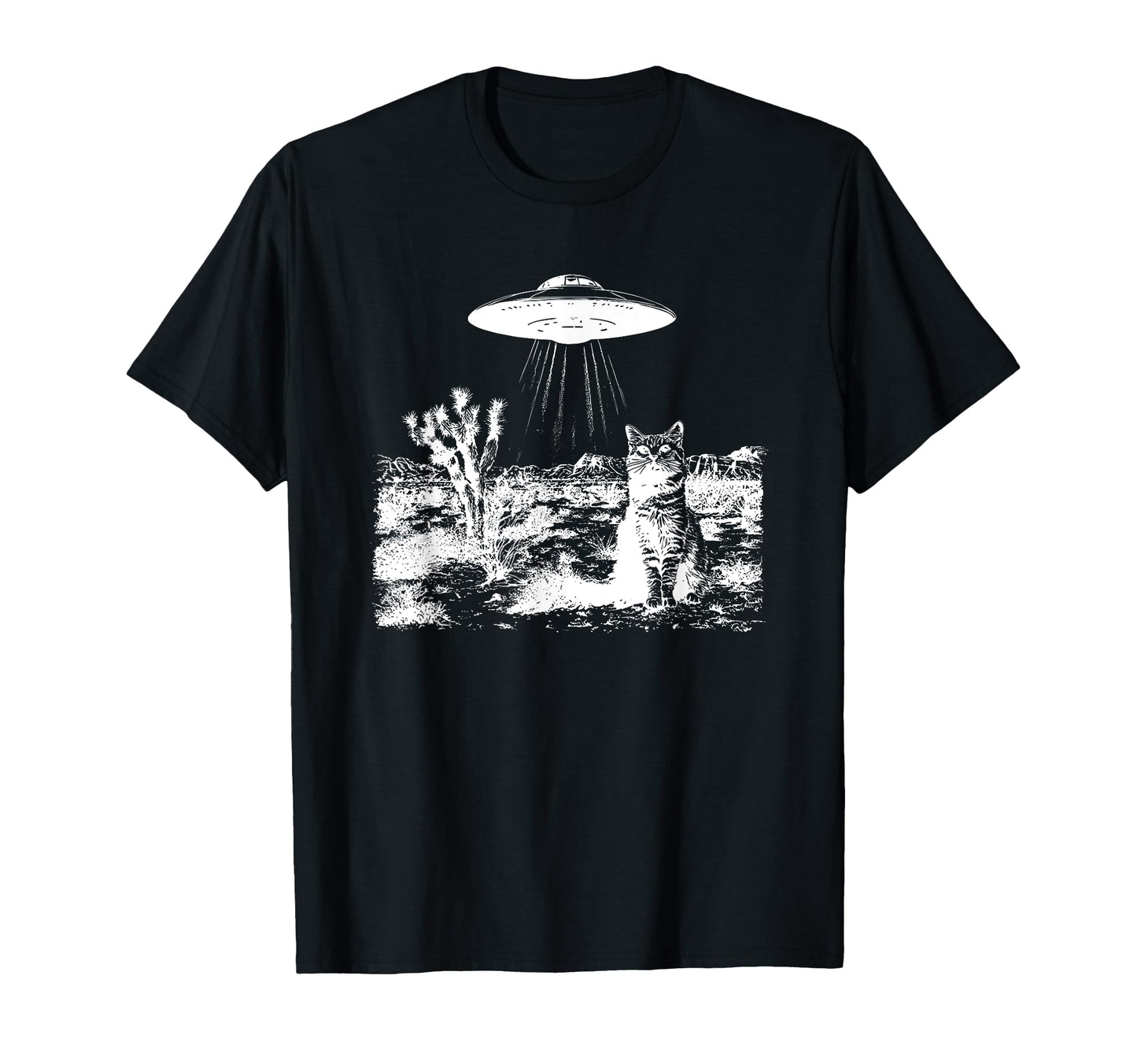 Ufo Cowboy Cat T-Shirt - Aesthetic Graphic Men Women - T-Shirt, Sweatshirt, Hoodie