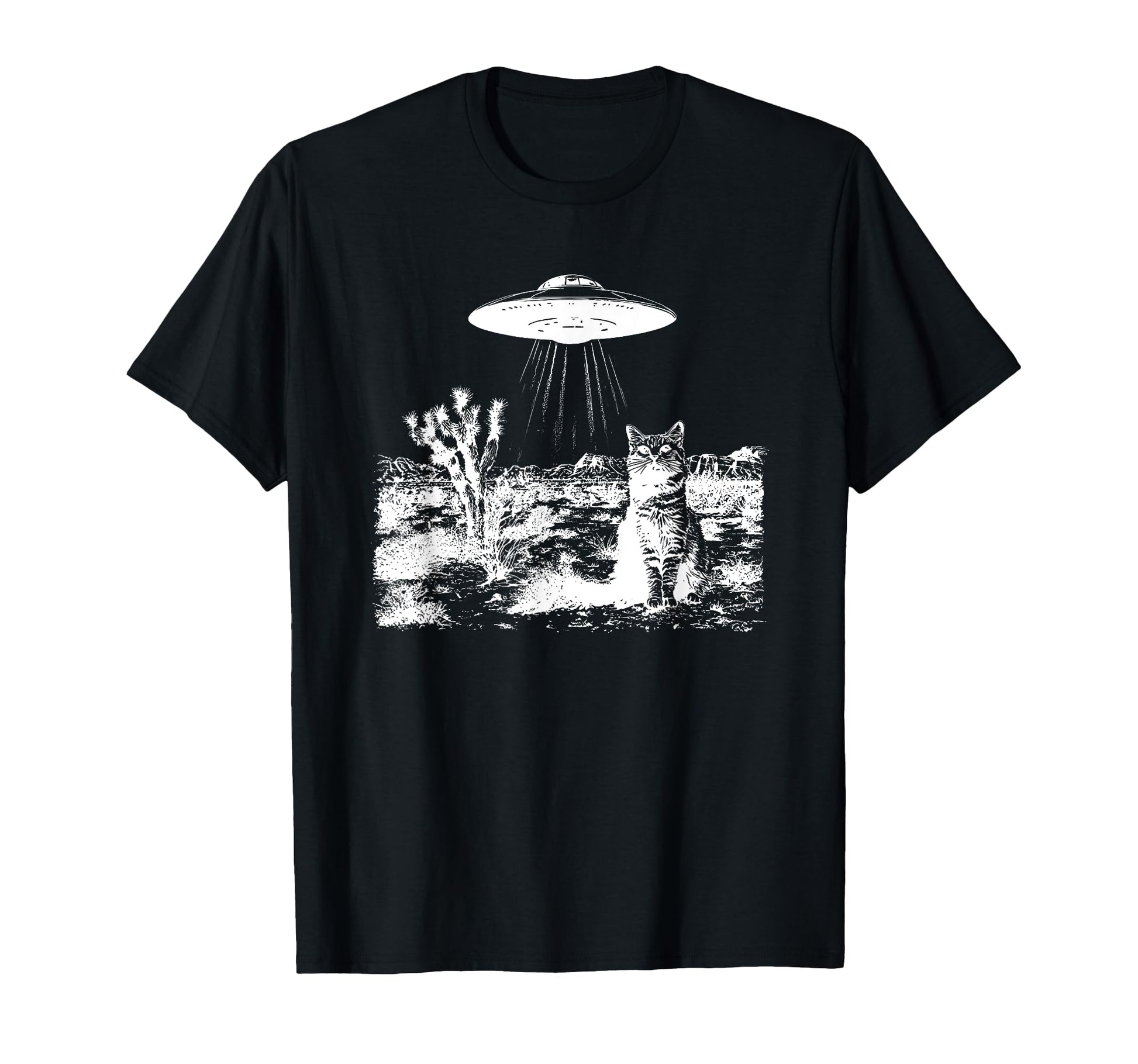 Ufo Cowboy Cat T-Shirt - Aesthetic Graphic Men Women - T-Shirt, Sweatshirt, Hoodie