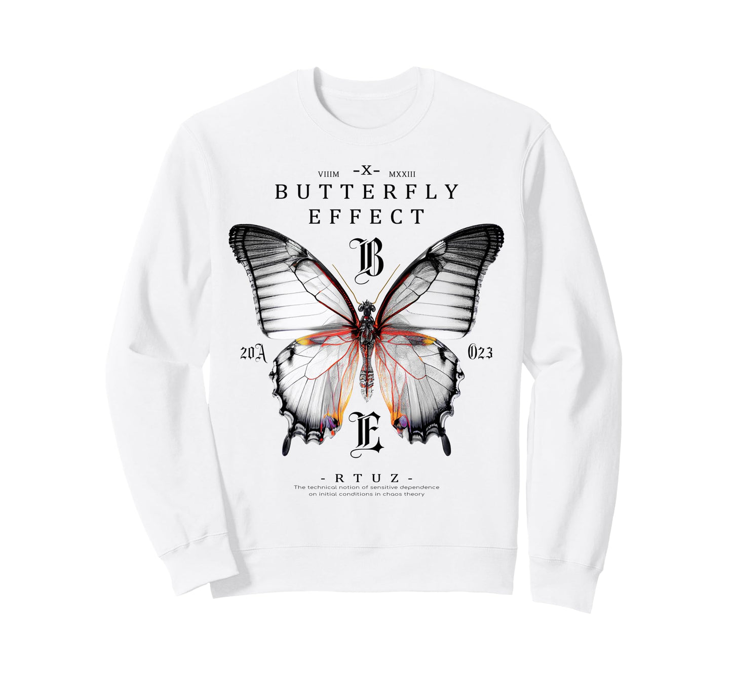 Y2K Streetwear Butterfly Sweatshirt - Streetwear Style Unisex - T-Shirt, Sweatshirt, Hoodie