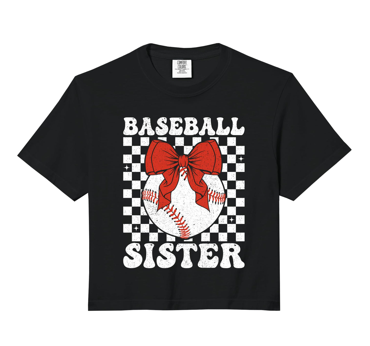 Baseball Sister Coquette Bow Sport Lovers T-Shirt - Graphic Print Unisex - T-Shirt, Sweatshirt, Hoodie
