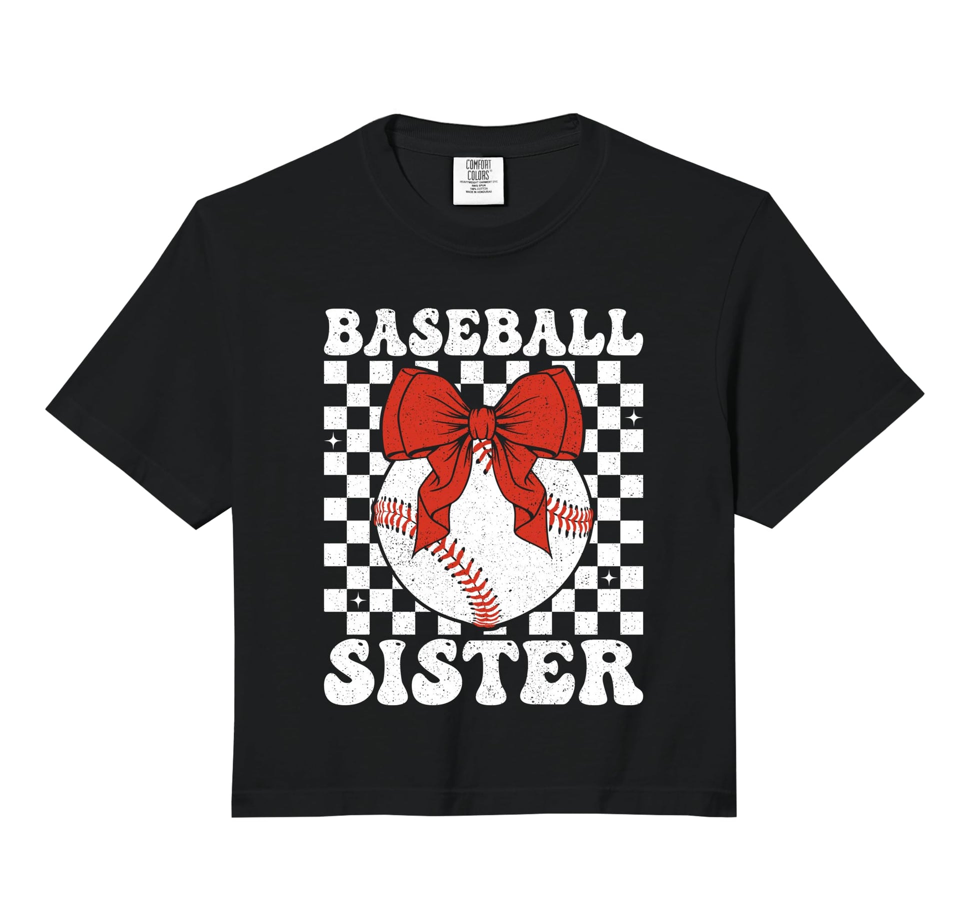 Baseball Sister Coquette Bow Sport Lovers T-Shirt - Graphic Print Unisex - T-Shirt, Sweatshirt, Hoodie