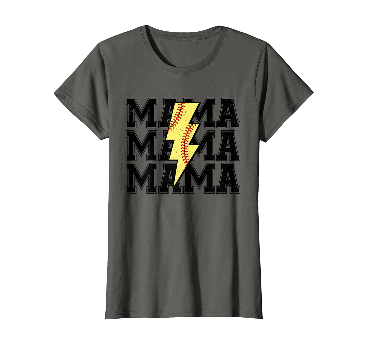 Lightning Bolt Mama Softball Baseball T-Shirt - Novelty Apparel Men Women - T-Shirt, Sweatshirt, Hoodie