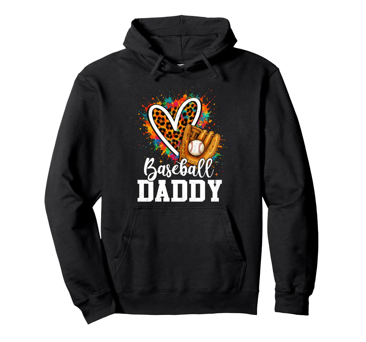 Baseball Daddy Fathers Day Hoodie - Unique Graphic Men Women - T-Shirt, Sweatshirt, Hoodie