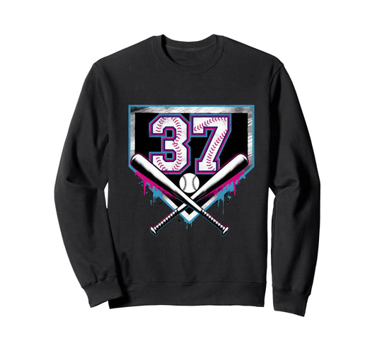 37Th Birthday Baseball Home Sweatshirt - Casual Everyday Wear Men Women - T-Shirt, Sweatshirt, Hoodie