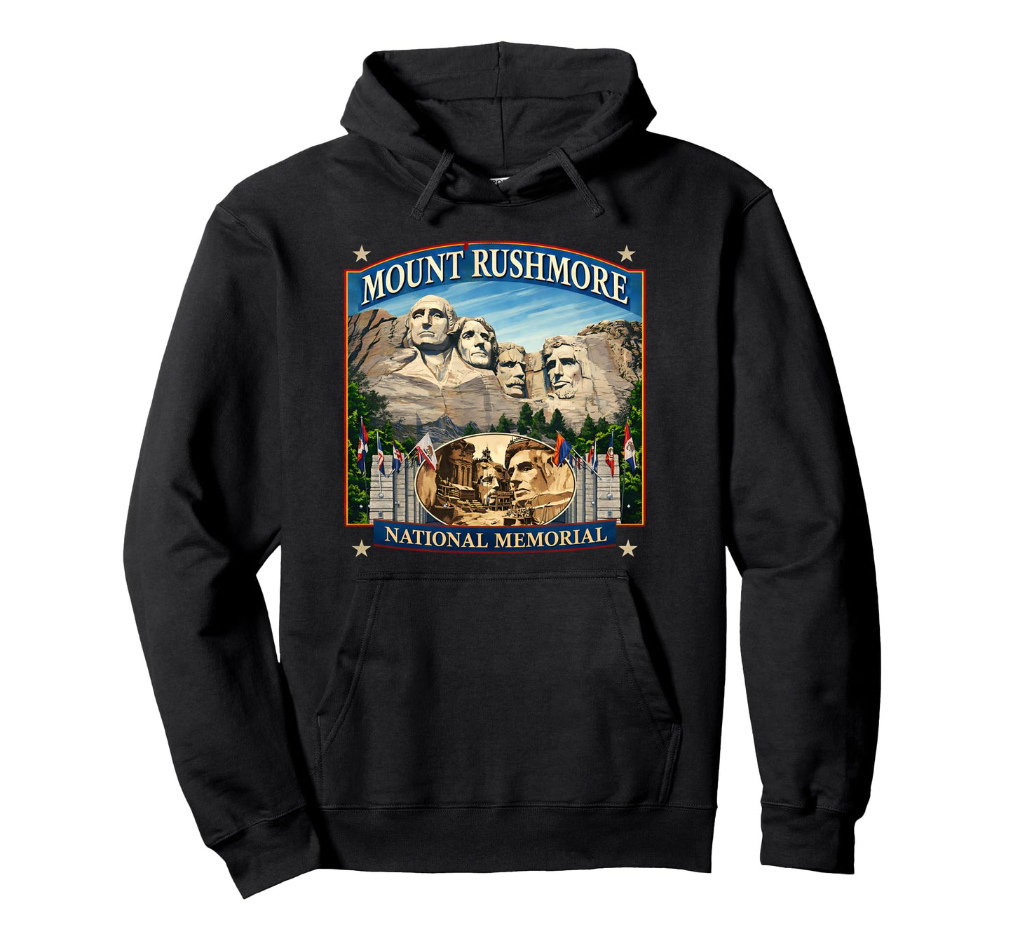 Mount Rushmore National Park Travel Hoodie - Unique Graphic Men Women - T-Shirt, Sweatshirt, Hoodie