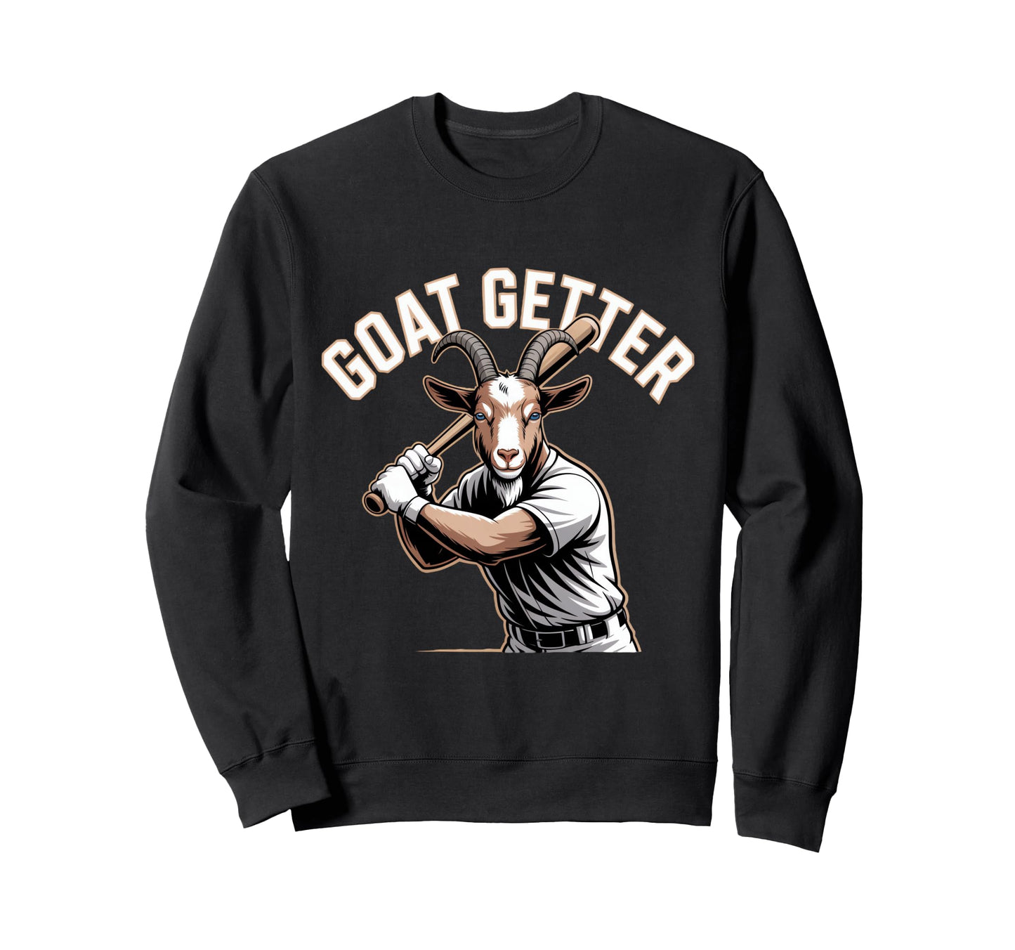 Goat Getter Baseball Slugger Pun Sweatshirt - Novelty Apparel Unisex - T-Shirt, Sweatshirt, Hoodie