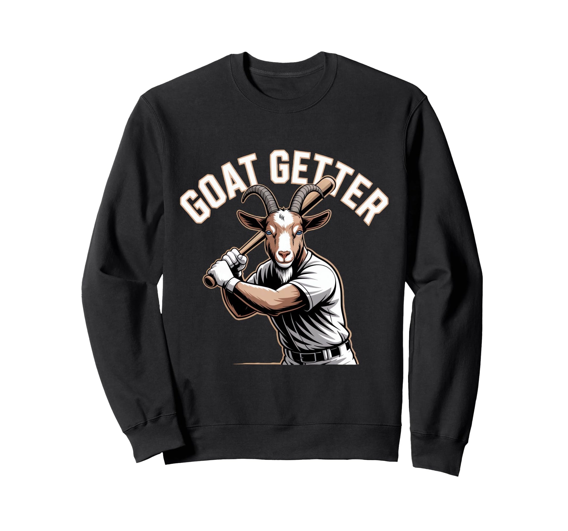 Goat Getter Baseball Slugger Pun Sweatshirt - Novelty Apparel Unisex - T-Shirt, Sweatshirt, Hoodie