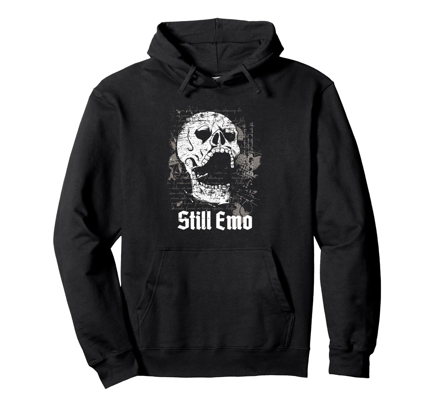 Still Emo Skull Y2K Goth Alt Grunge Hoodie - Minimalist Print Unisex - T-Shirt, Sweatshirt, Hoodie