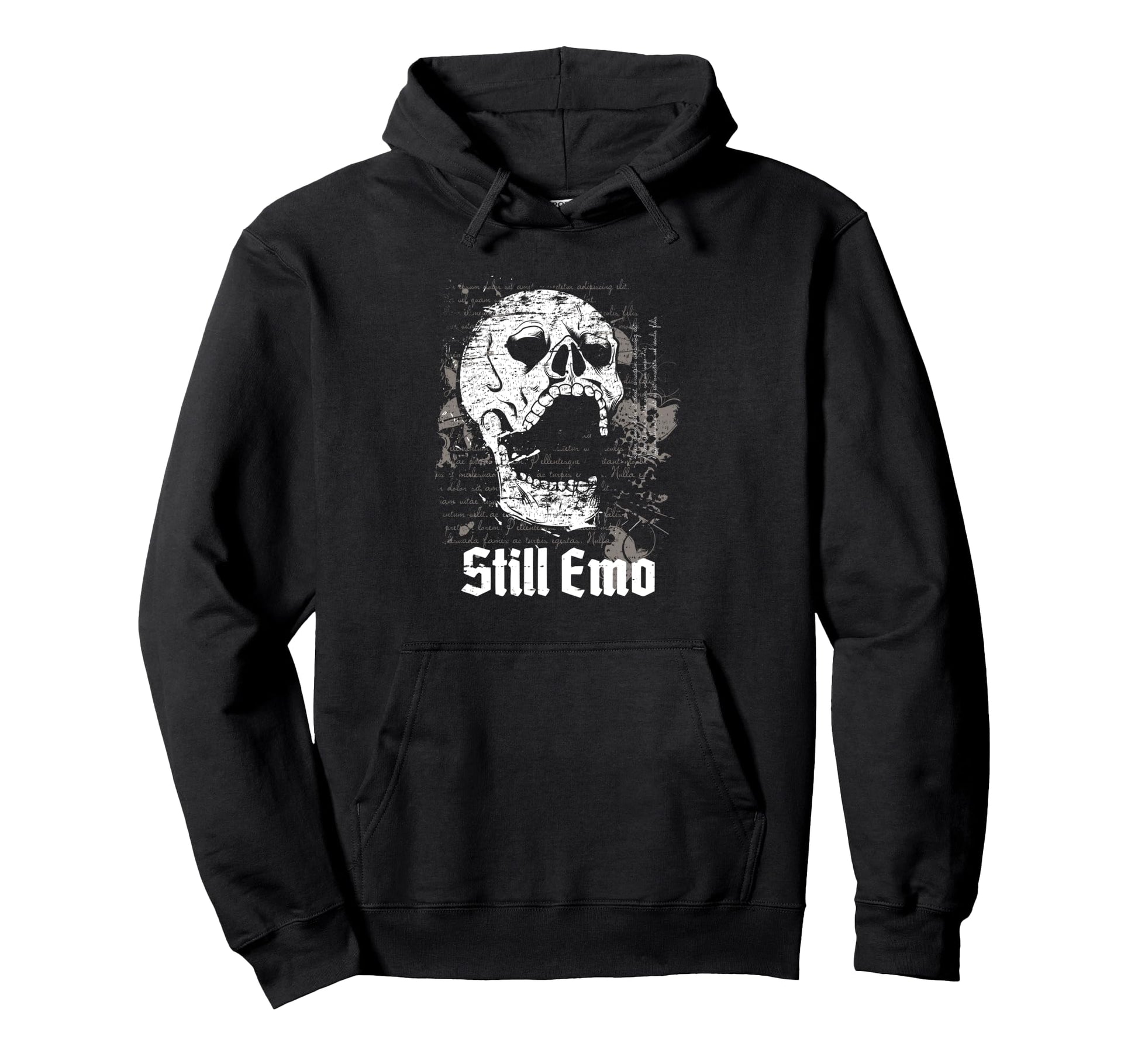 Still Emo Skull Y2K Goth Alt Grunge Hoodie - Minimalist Print Unisex - T-Shirt, Sweatshirt, Hoodie