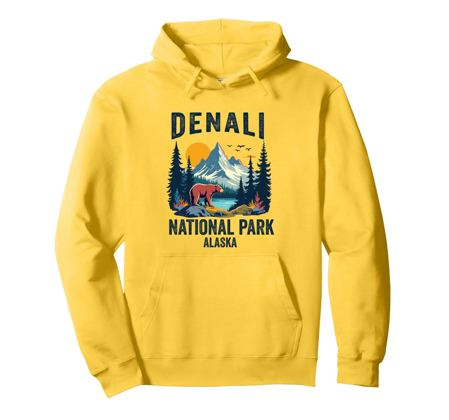 Denali National Park Souvenir Alaska Hoodie - Graphic Print Men Women - T-Shirt, Sweatshirt, Hoodie