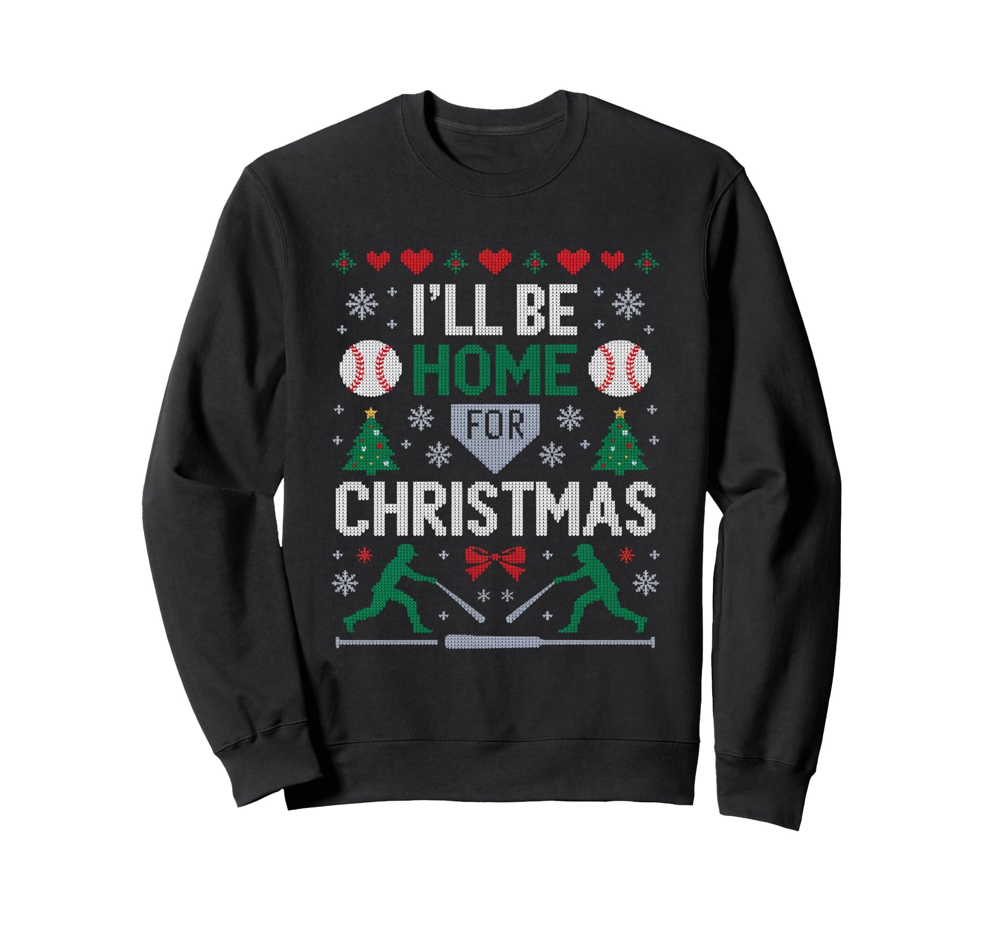 Ill Be Home Baseball Sweatshirt - Trendy Graphic Unisex - T-Shirt, Sweatshirt, Hoodie
