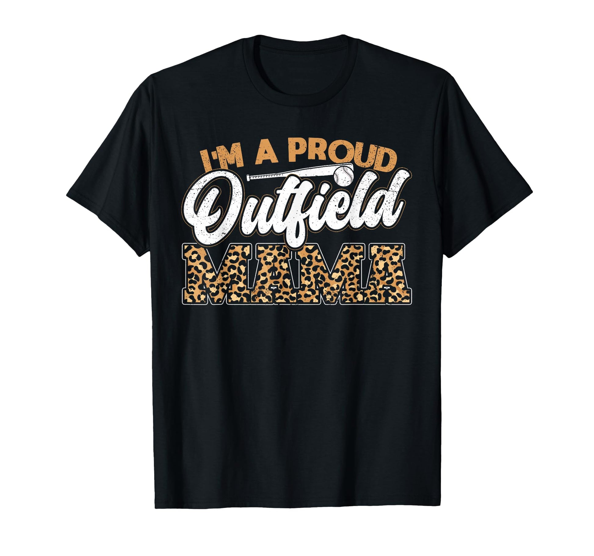 Baseball Mom Proud Outfield Mama T-Shirt - Custom Art Print for Adults - T-Shirt, Sweatshirt, Hoodie