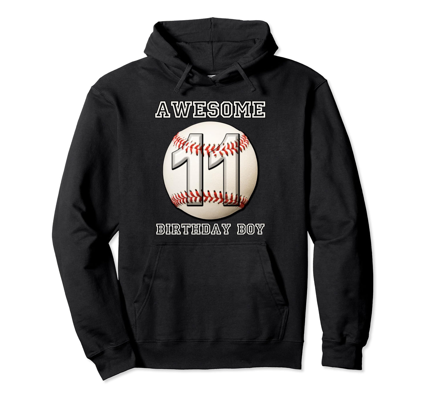 11 Years Old Baseball Themed 11Th Birthday Hoodie - Novelty Apparel Unisex - T-Shirt, Sweatshirt, Hoodie