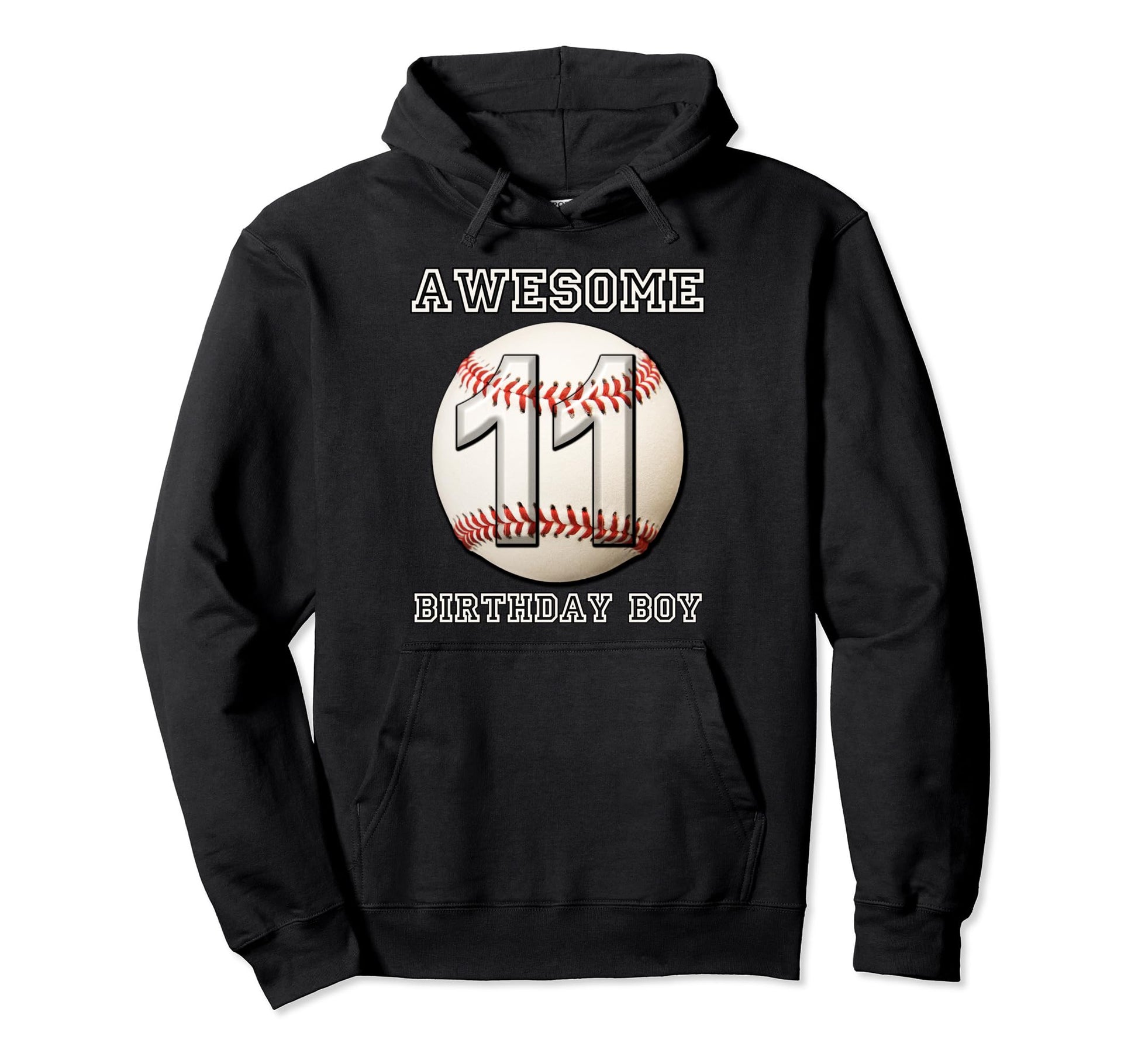 11 Years Old Baseball Themed 11Th Birthday Hoodie - Novelty Apparel Unisex - T-Shirt, Sweatshirt, Hoodie