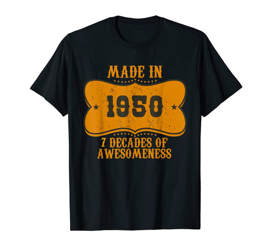 72 Birthday Western Made 1950 T-Shirt - Unique Graphic Men Women - T-Shirt, Sweatshirt, Hoodie