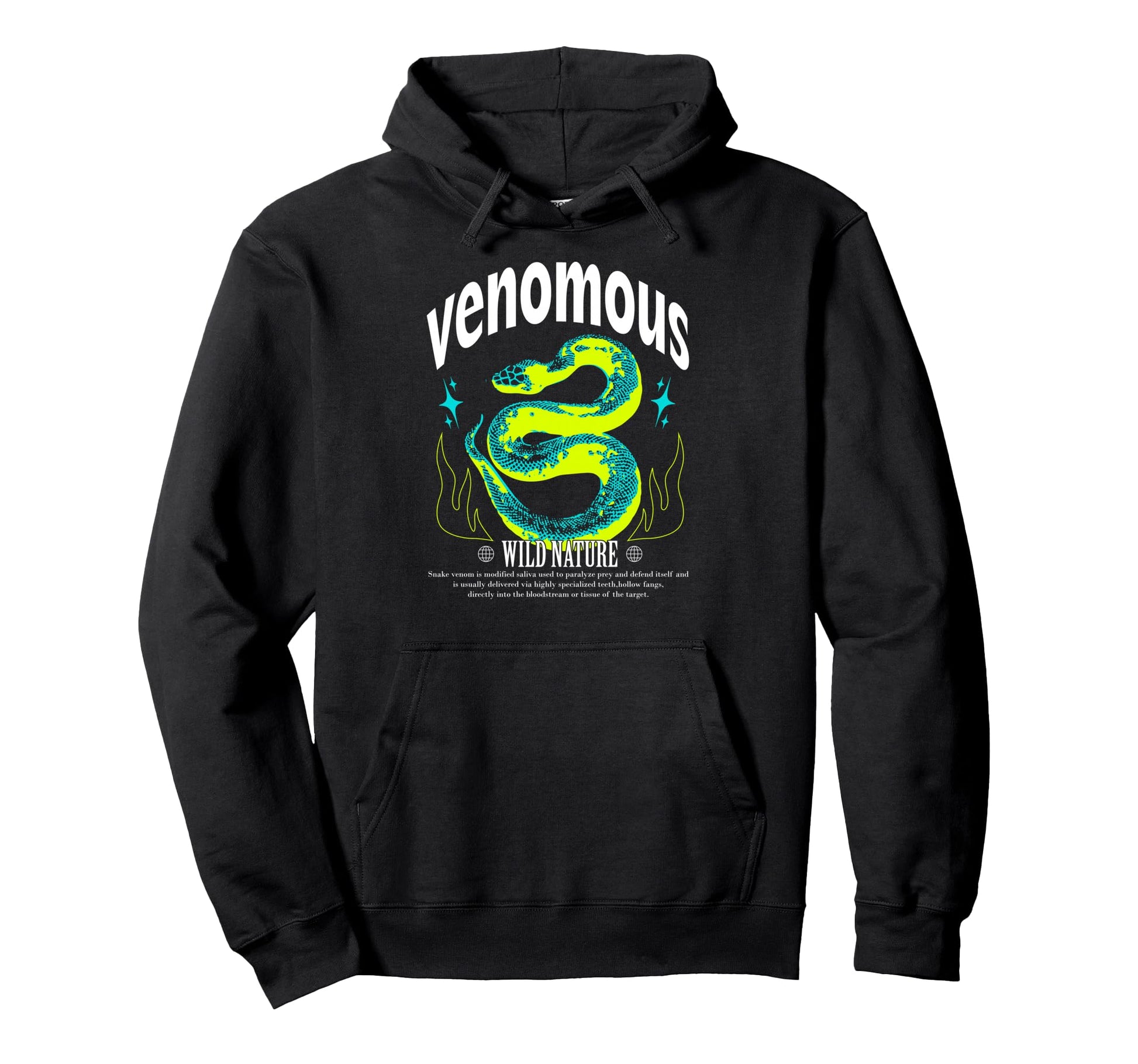 Y2K Venomous Bold Urban Graffiti Aesthetic Hoodie - Streetwear Style Unisex - T-Shirt, Sweatshirt, Hoodie
