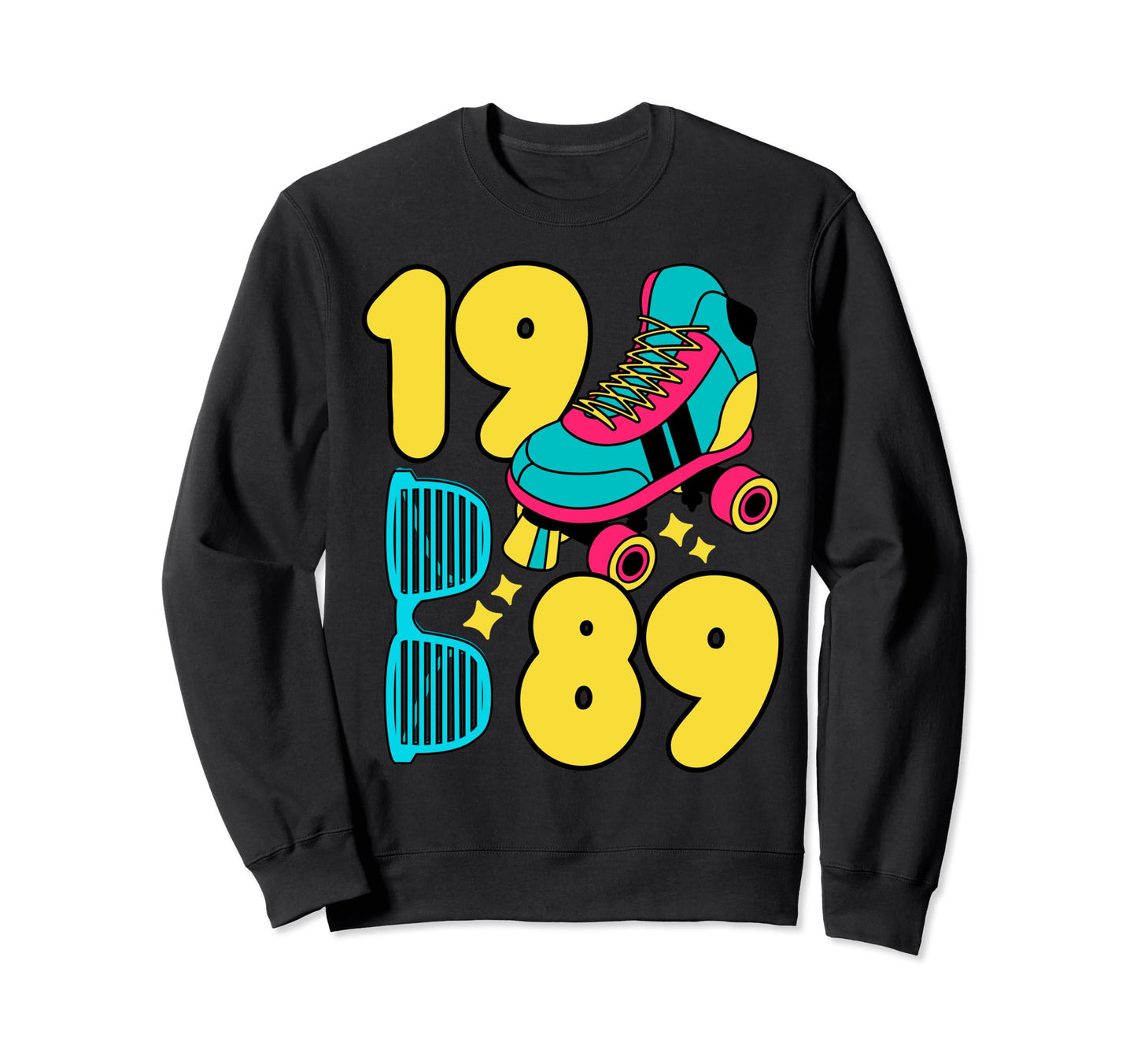 1989 Roller Rink 80S Night Nostalgia Sweatshirt - Unique Graphic Unisex - T-Shirt, Sweatshirt, Hoodie