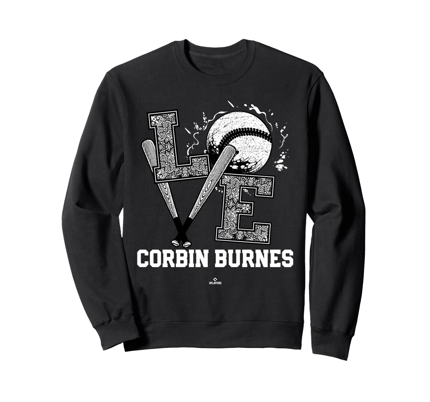 Distressed Baseball Love Corbin Sweatshirt - Unique Graphic Men Women - T-Shirt, Sweatshirt, Hoodie