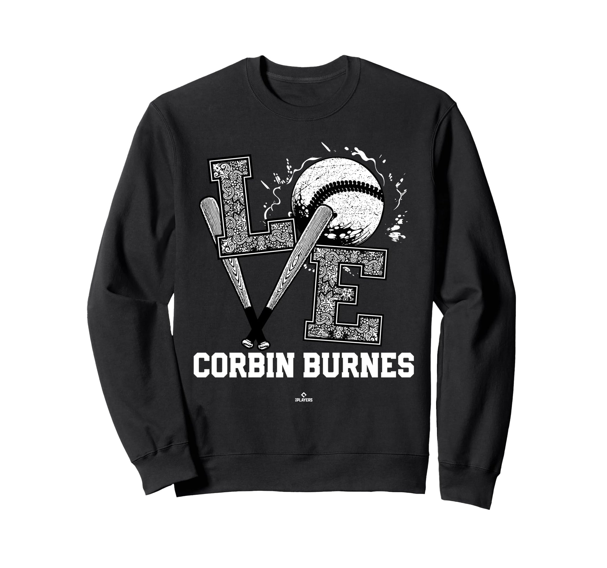 Distressed Baseball Love Corbin Sweatshirt - Unique Graphic Men Women - T-Shirt, Sweatshirt, Hoodie