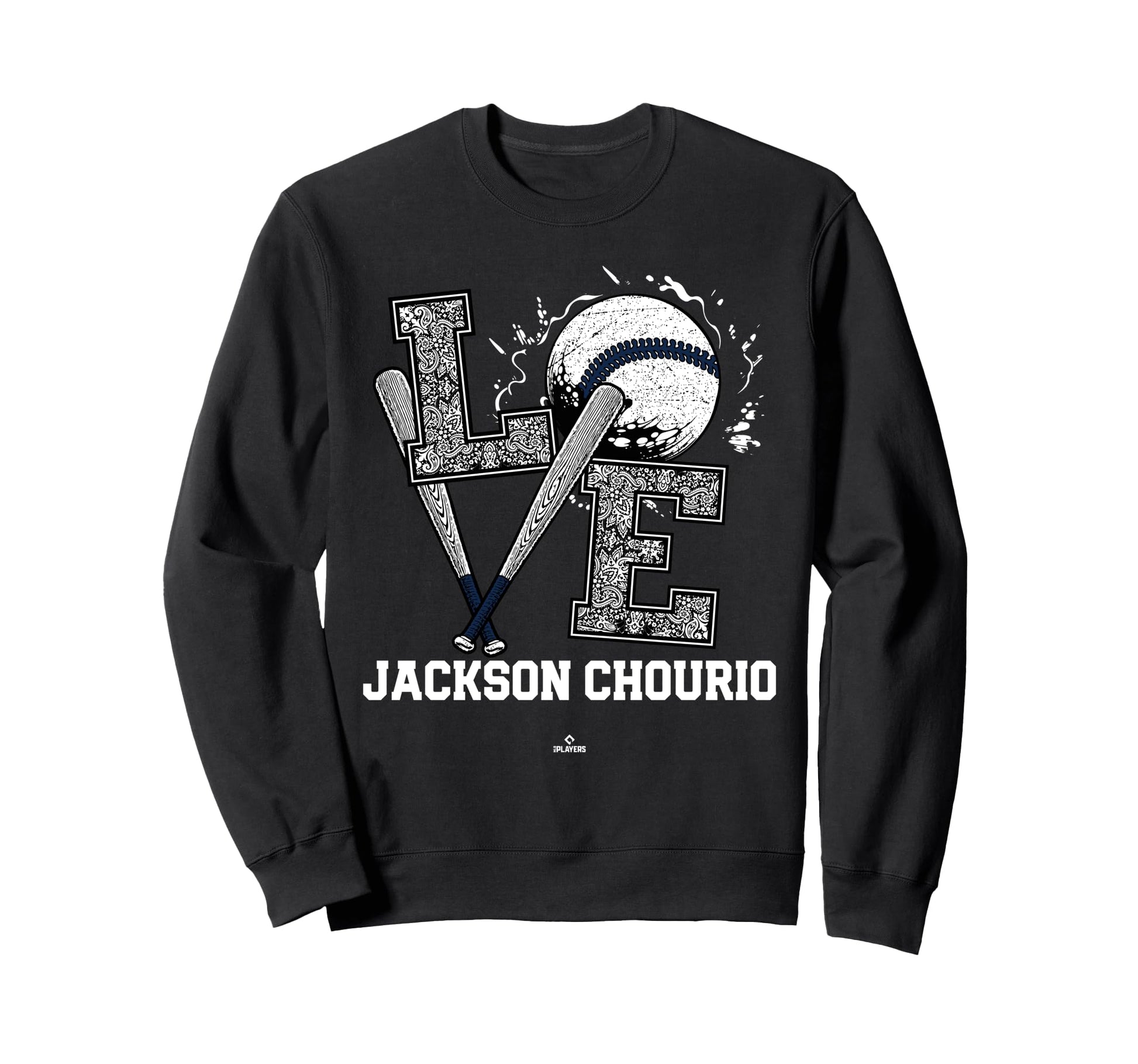 Distressed Baseball Love Jackson Sweatshirt - Minimalist Print for Adults - T-Shirt, Sweatshirt, Hoodie