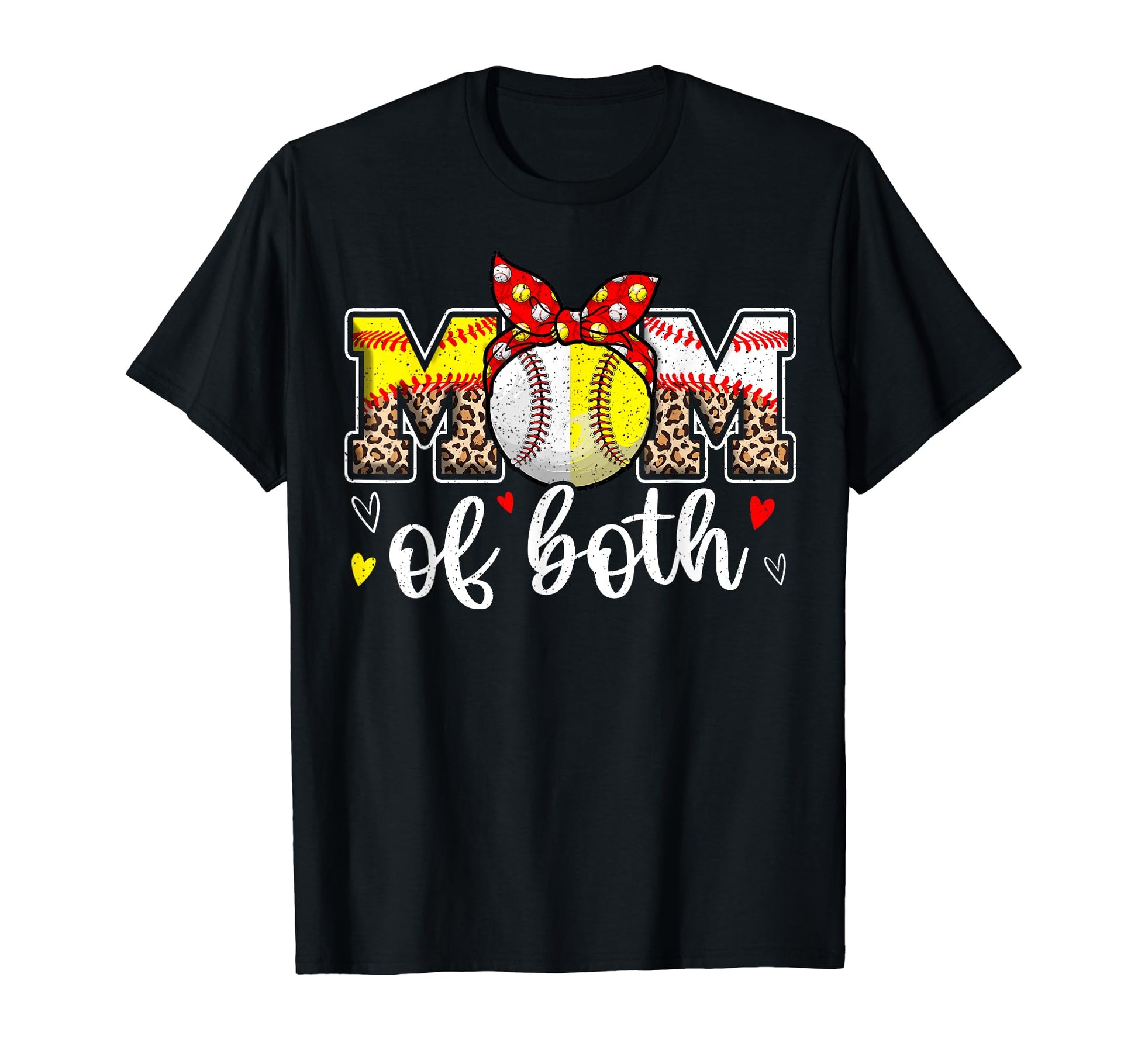 Mom Both Leopard Game Day Baseball T-Shirt - Streetwear Style Men Women - T-Shirt, Sweatshirt, Hoodie