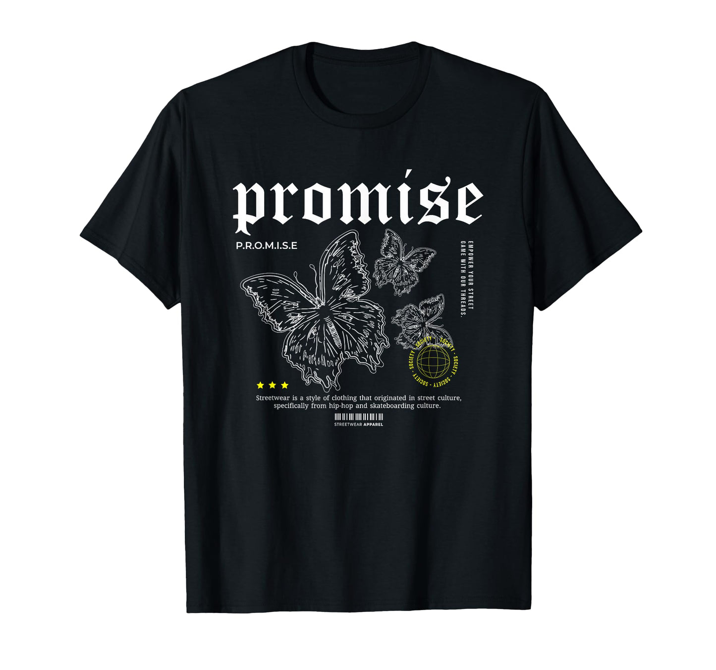 Butterfly Promise Y2K Grunge T-Shirt - Aesthetic Graphic for Adults - T-Shirt, Sweatshirt, Hoodie