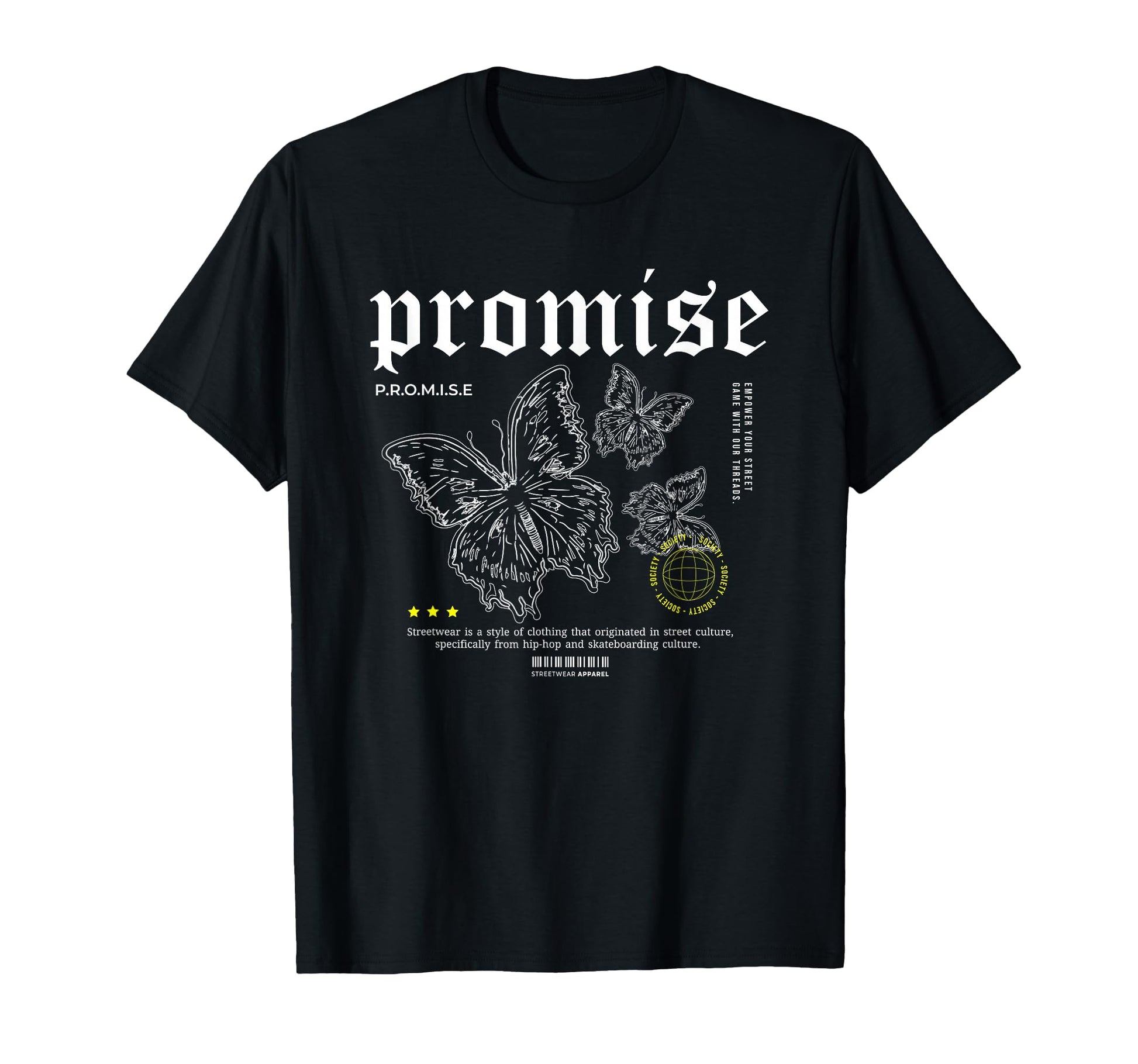 Butterfly Promise Y2K Grunge T-Shirt - Aesthetic Graphic for Adults - T-Shirt, Sweatshirt, Hoodie