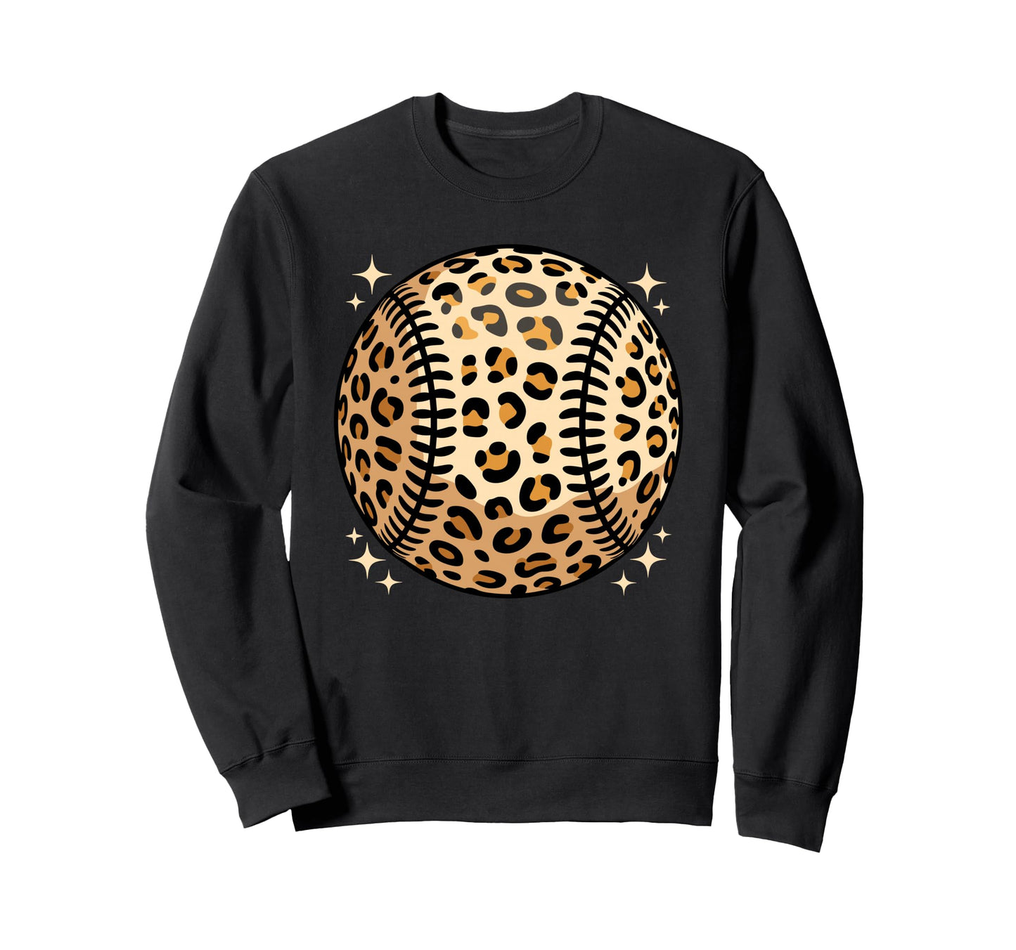 Leopard Pattern Baseball Sweatshirt - Trendy Graphic for Adults - T-Shirt, Sweatshirt, Hoodie