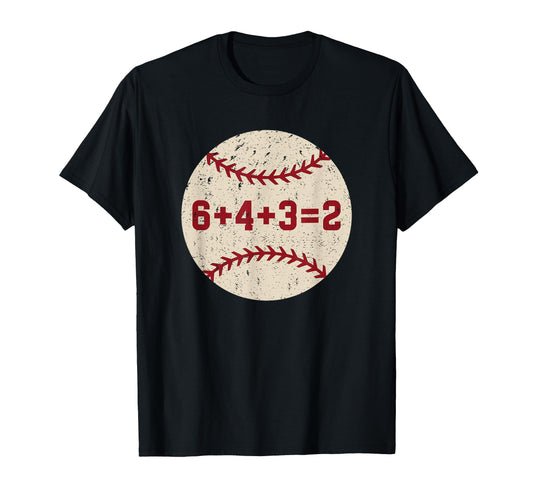 6 4 3 2 Baseball Double Play Funny T-Shirt - Trendy Graphic for Adults - T-Shirt, Sweatshirt, Hoodie