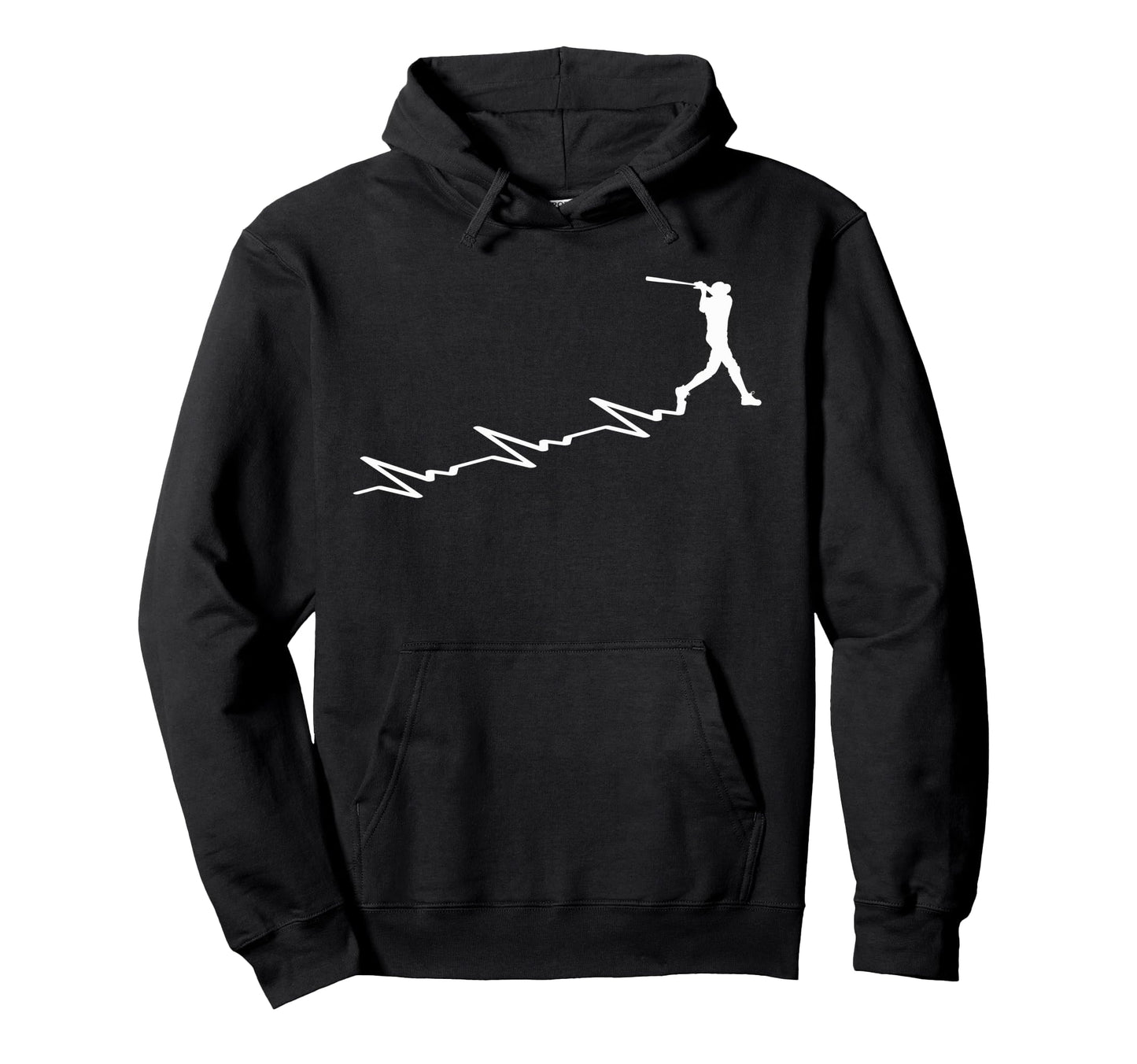 Baseball Heartbeat Baseball Player Hoodie - Streetwear Style Men Women - T-Shirt, Sweatshirt, Hoodie