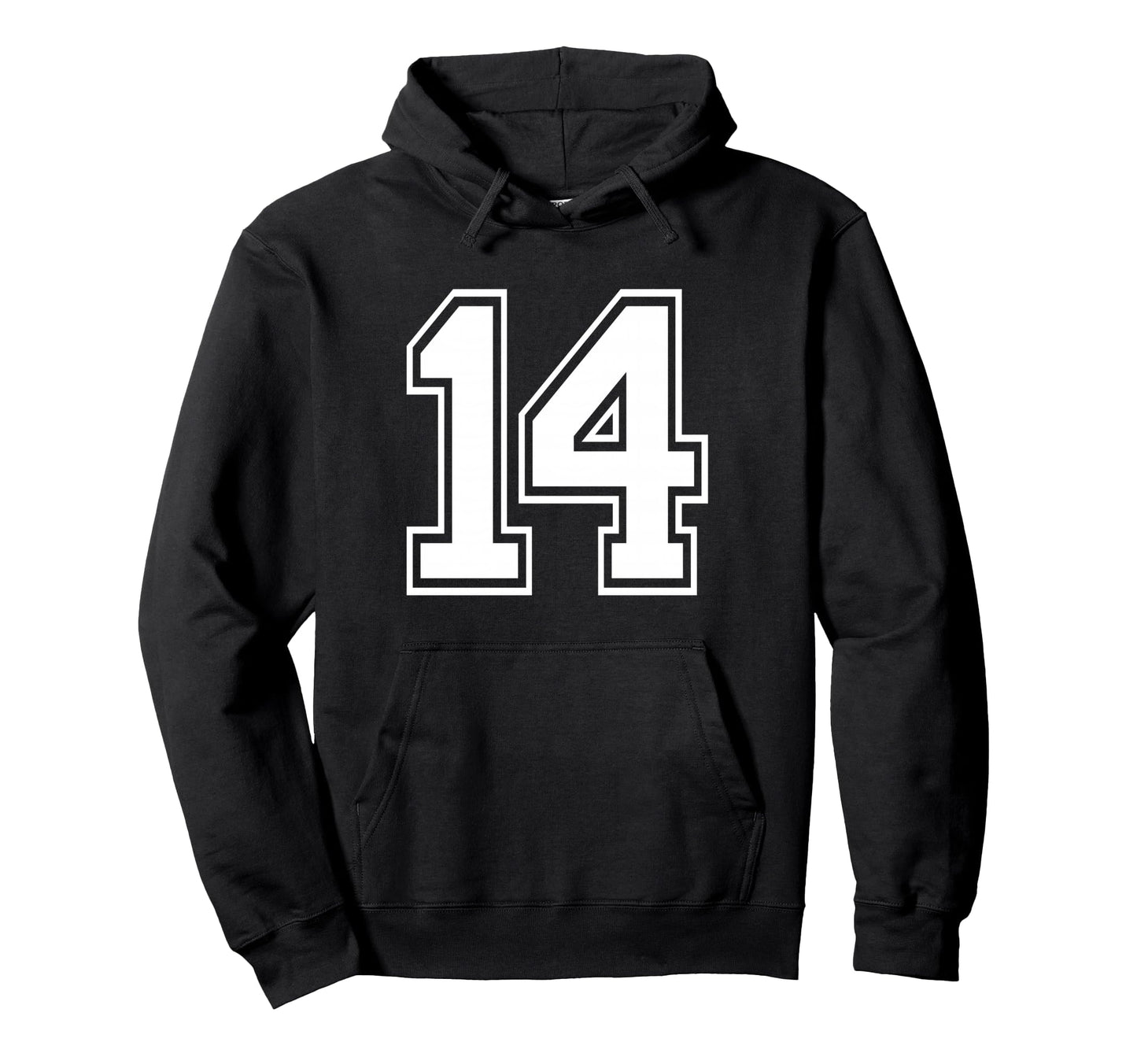 Number Fourteen 14 Sports Team Uniform Hoodie - Novelty Apparel Unisex - T-Shirt, Sweatshirt, Hoodie