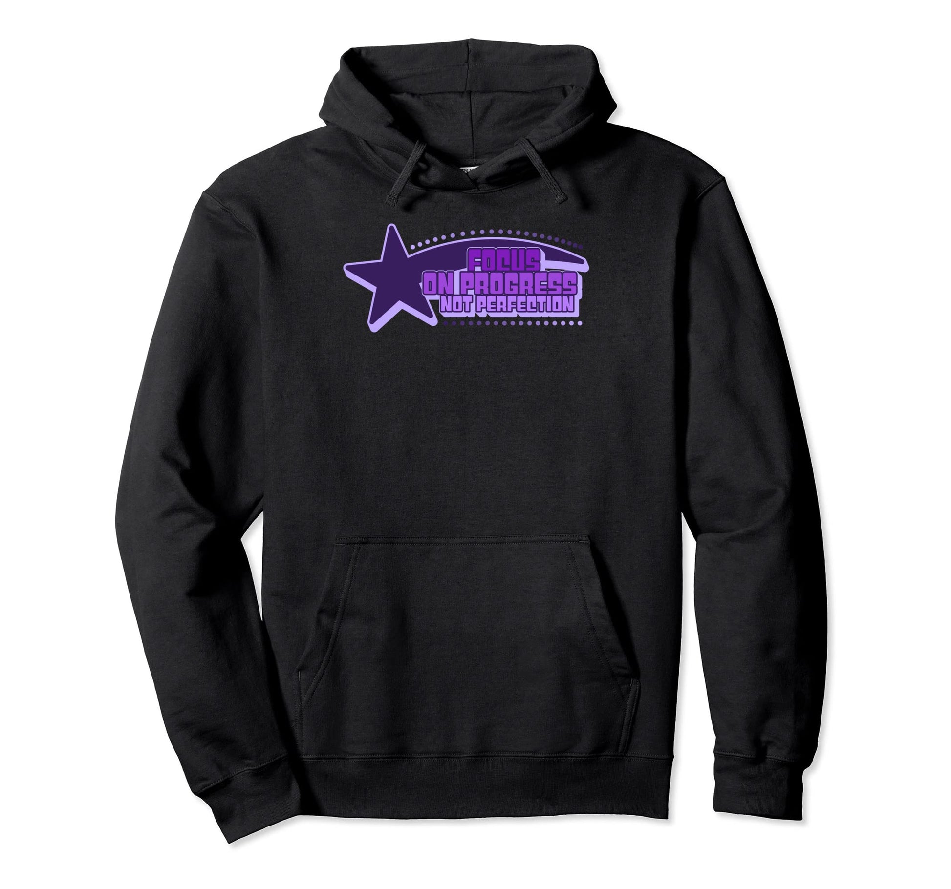 Focus Progress Not Perfection 90S Hoodie - Custom Art Print Unisex - T-Shirt, Sweatshirt, Hoodie