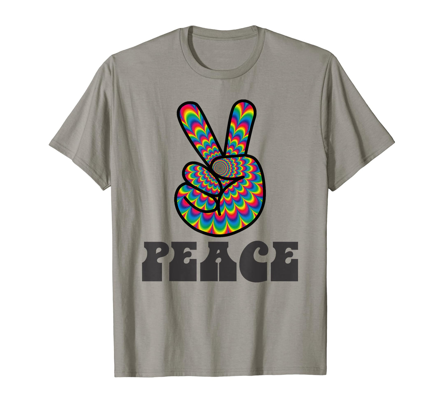 Finger Peace Sign Psychedelic Hippie T-Shirt - Streetwear Style Men Women - T-Shirt, Sweatshirt, Hoodie
