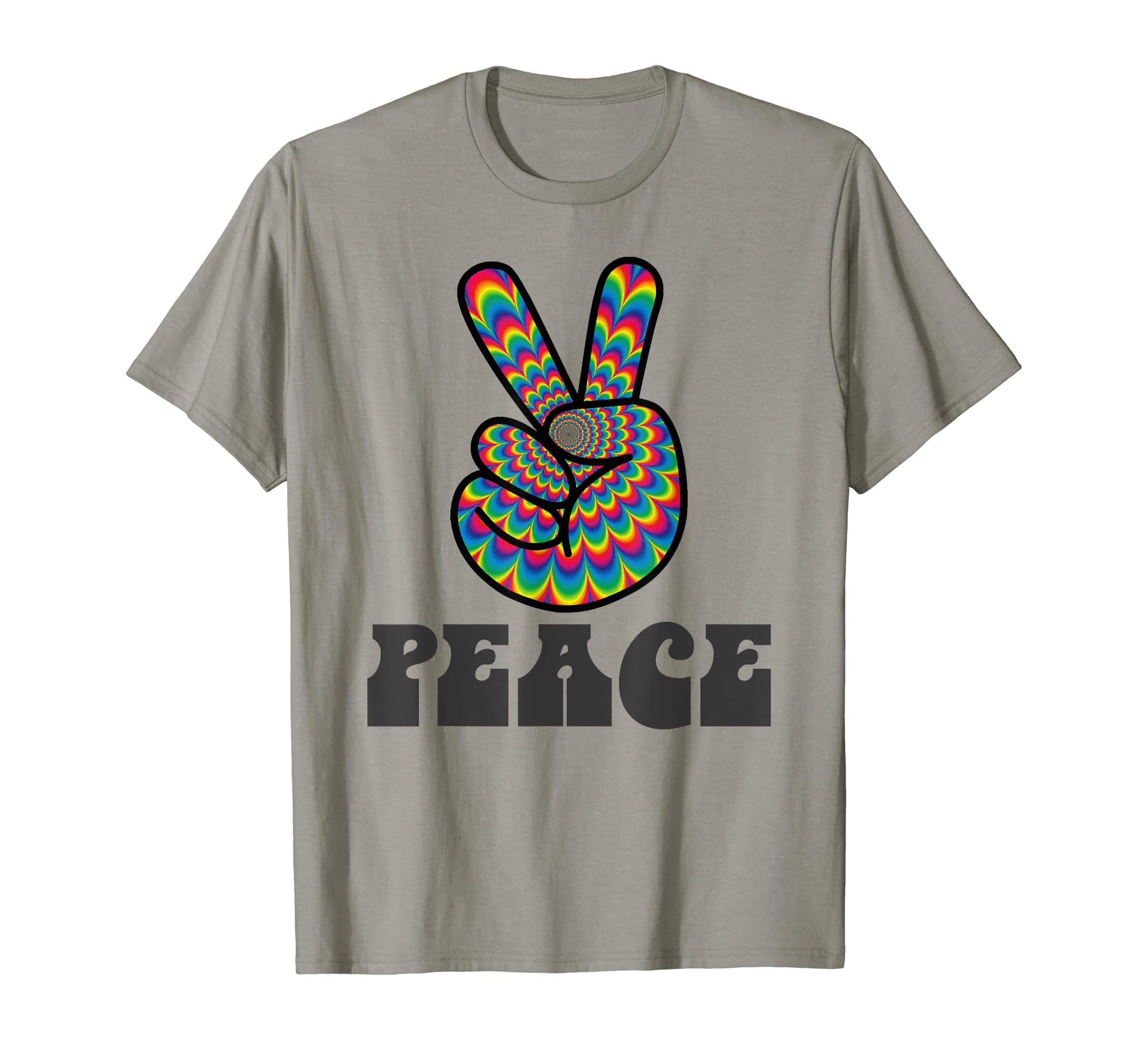 Finger Peace Sign Psychedelic Hippie T-Shirt - Streetwear Style Men Women - T-Shirt, Sweatshirt, Hoodie