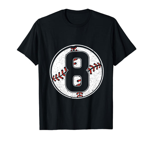 Baseball Birthday 8Th Birthday T-Shirt - Casual Everyday Wear for Adults - T-Shirt, Sweatshirt, Hoodie