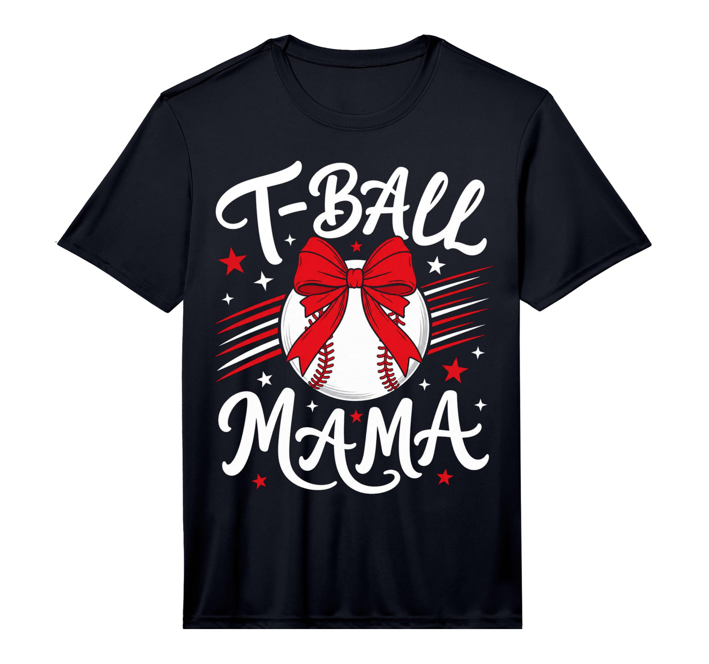 Mens Baseball Bow T Ball Moms Performance T-Shirt - Streetwear Style Unisex - T-Shirt, Sweatshirt, Hoodie