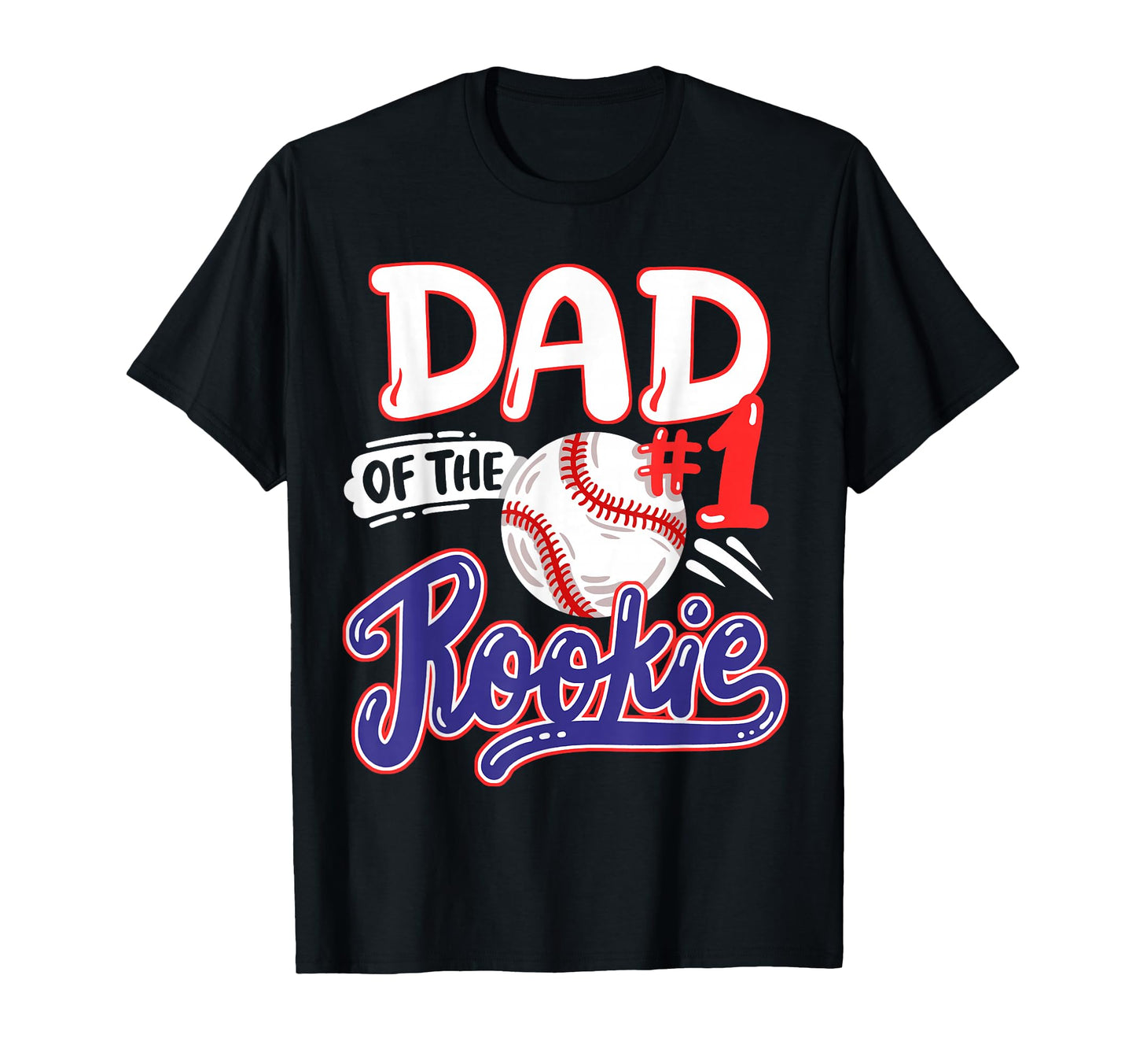 Dad Rookie 1St Baseball Birthday Party T-Shirt - Custom Art Print Unisex - T-Shirt, Sweatshirt, Hoodie