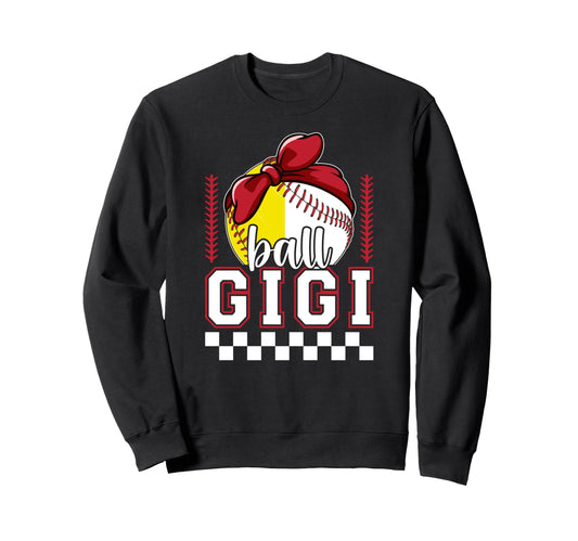 Ball Gigi Grandma Coquette Sweatshirt - Minimalist Print for Adults - T-Shirt, Sweatshirt, Hoodie