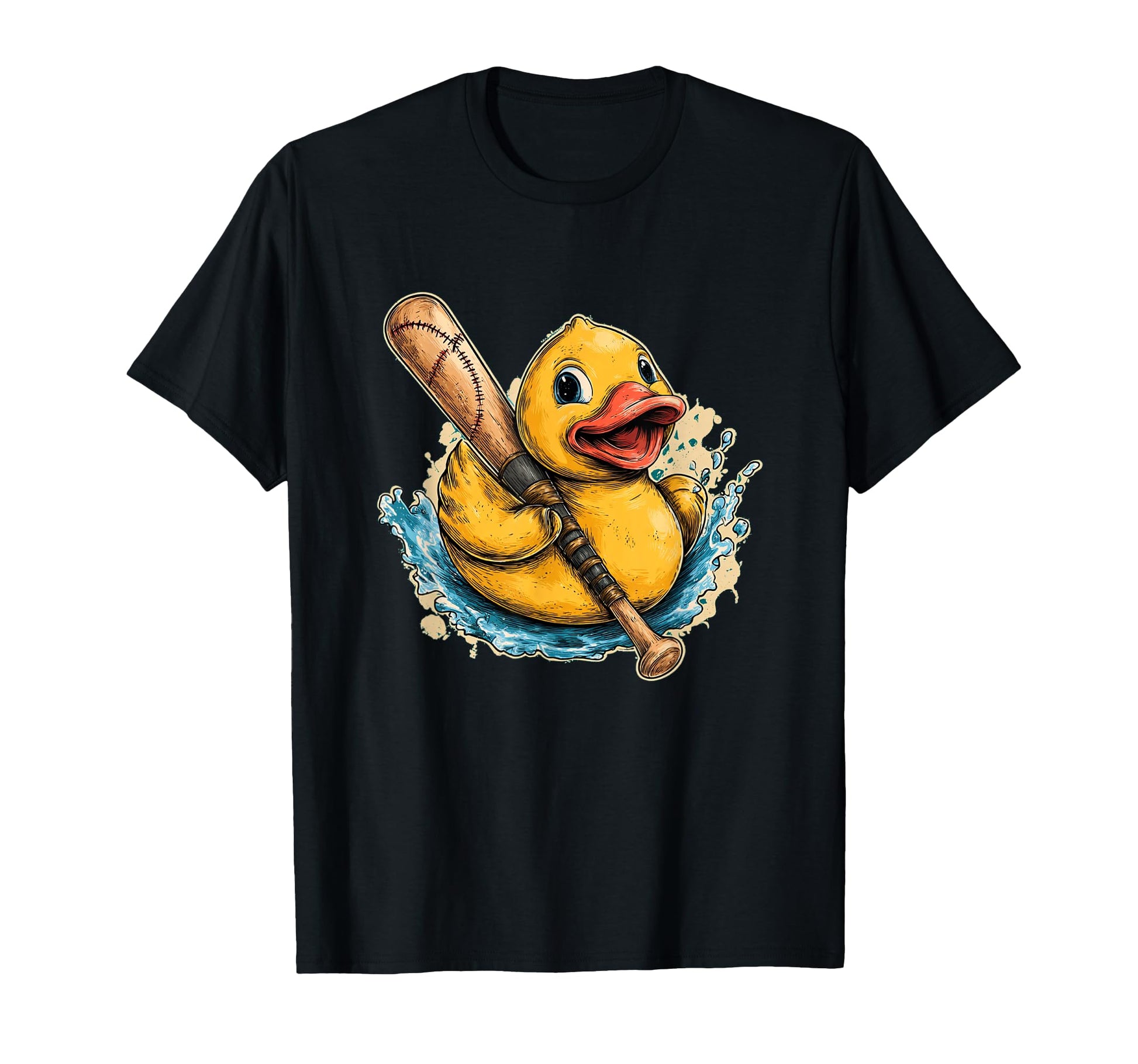Laughing Rubber Duck Baseball Bat Costume T-Shirt - Custom Art Print Unisex - T-Shirt, Sweatshirt, Hoodie