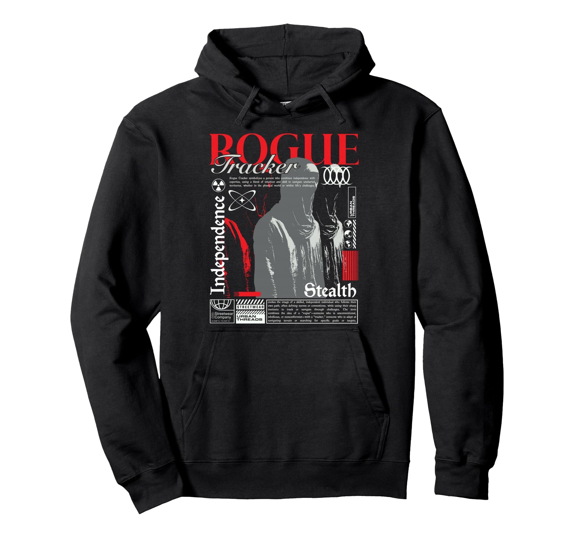 Y2K Rogue Bold Urban Graffiti Hoodie - Casual Everyday Wear Men Women - T-Shirt, Sweatshirt, Hoodie