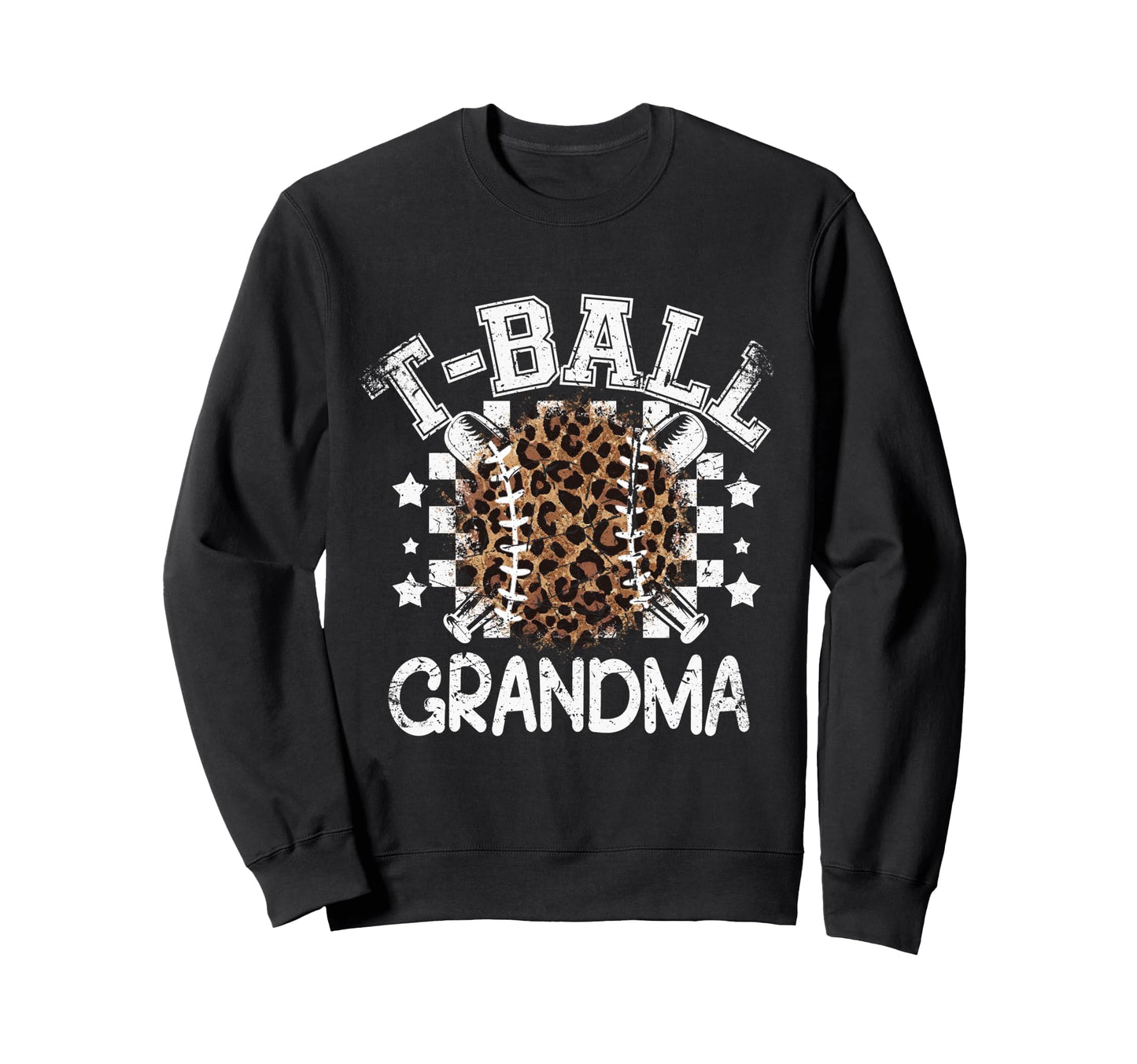 T Ball Teeball Grandma Leopard Sweatshirt - Fun Novelty Design Unisex - T-Shirt, Sweatshirt, Hoodie
