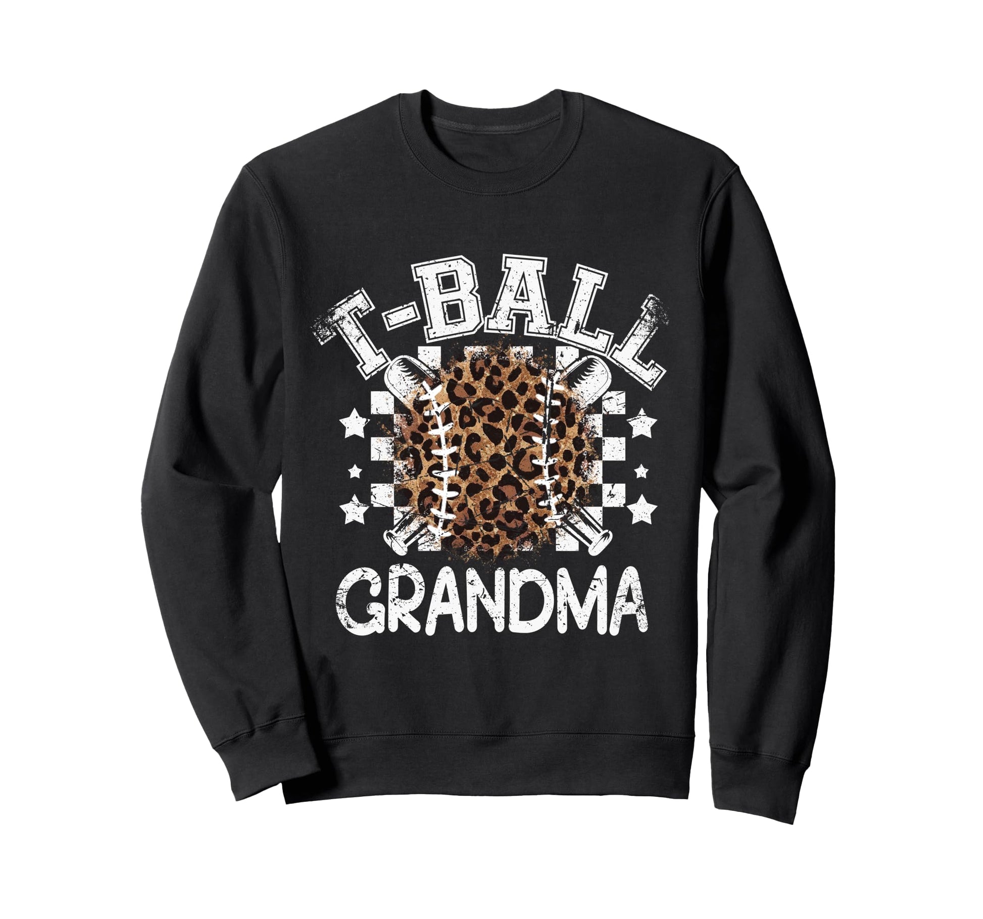T Ball Teeball Grandma Leopard Sweatshirt - Fun Novelty Design Unisex - T-Shirt, Sweatshirt, Hoodie