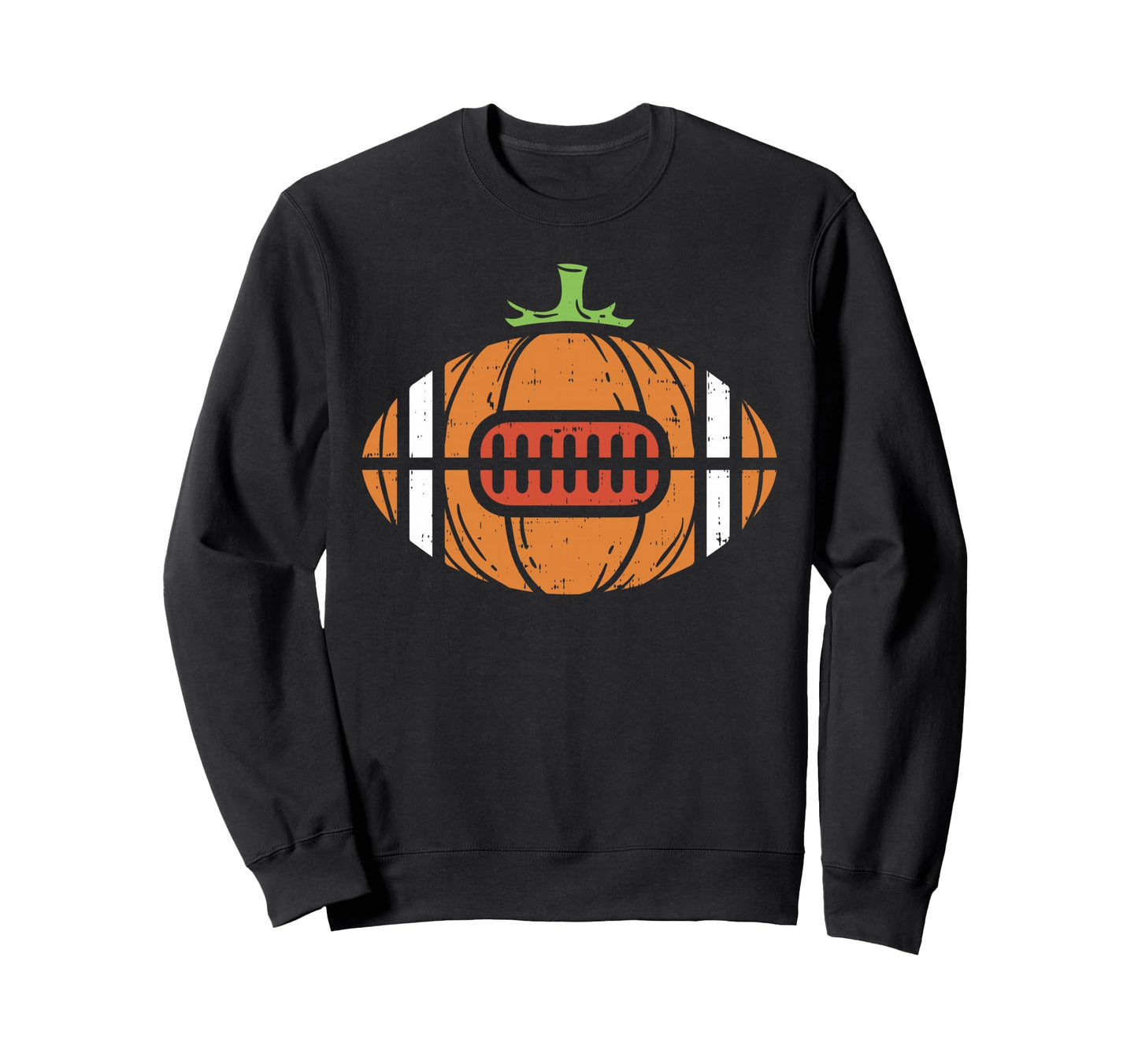 Halloween Football Pumpkin Sweatshirt - Casual Everyday Wear Men Women - T-Shirt, Sweatshirt, Hoodie