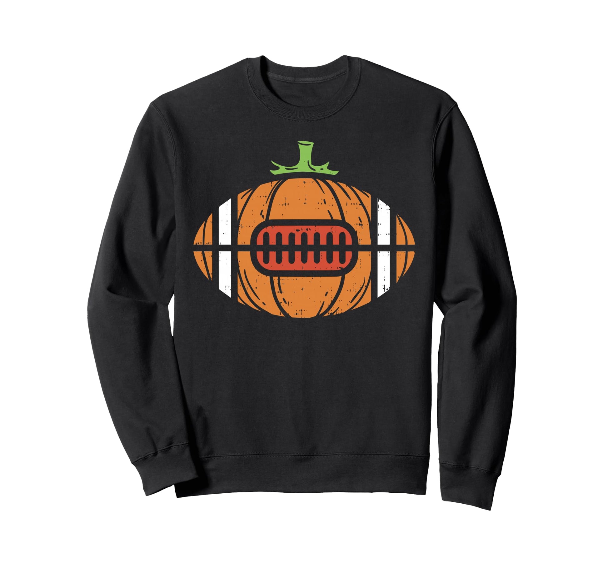 Halloween Football Pumpkin Sweatshirt - Casual Everyday Wear Men Women - T-Shirt, Sweatshirt, Hoodie