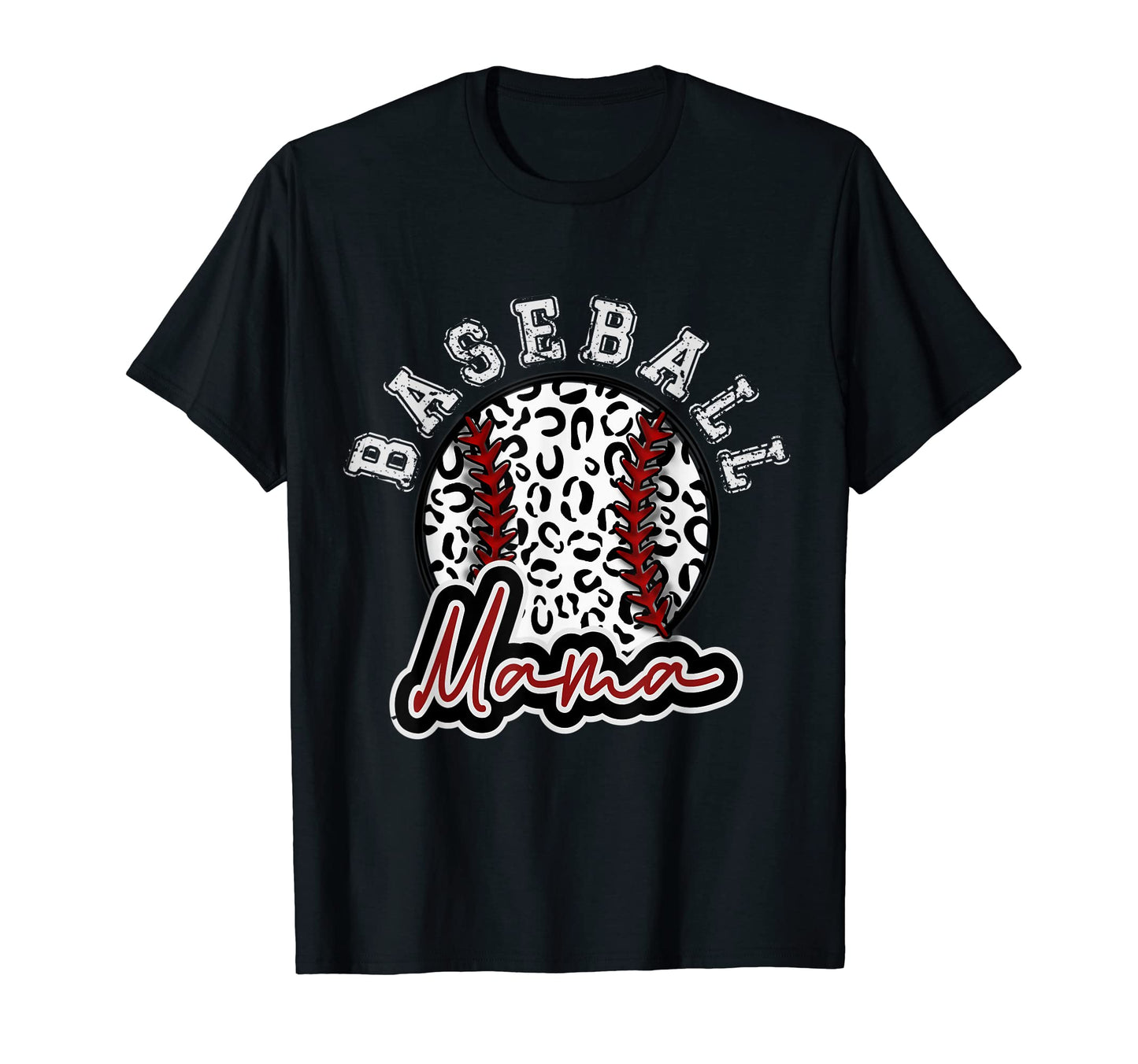 Leopard Cheetah Baseball Mama Womens T-Shirt - Minimalist Print Unisex - T-Shirt, Sweatshirt, Hoodie