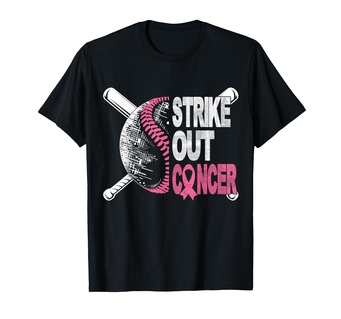 Strike Out Cancer Breast Cancer T-Shirt - Custom Art Print Men Women - T-Shirt, Sweatshirt, Hoodie