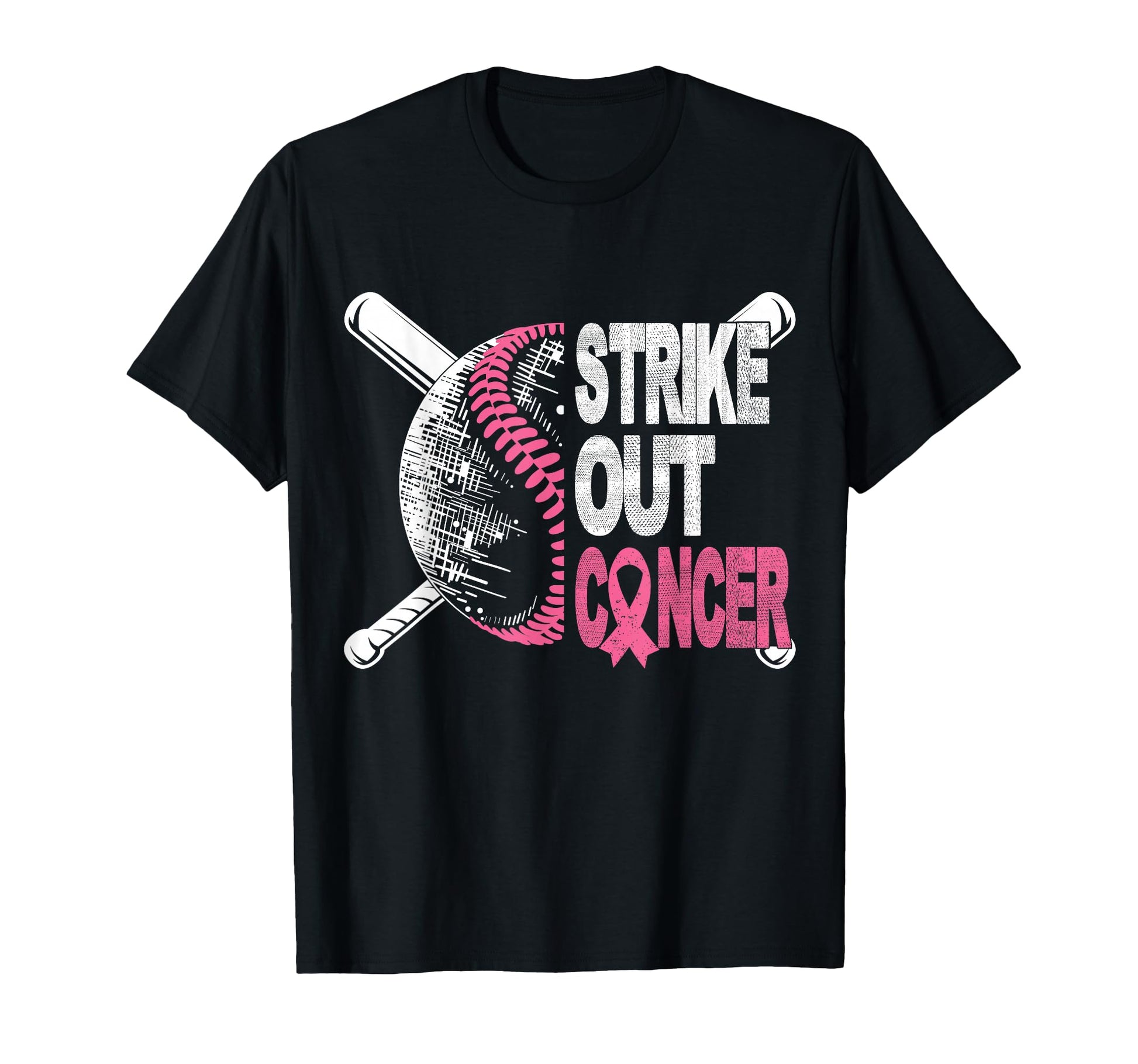 Strike Out Cancer Breast Cancer T-Shirt - Custom Art Print Men Women - T-Shirt, Sweatshirt, Hoodie