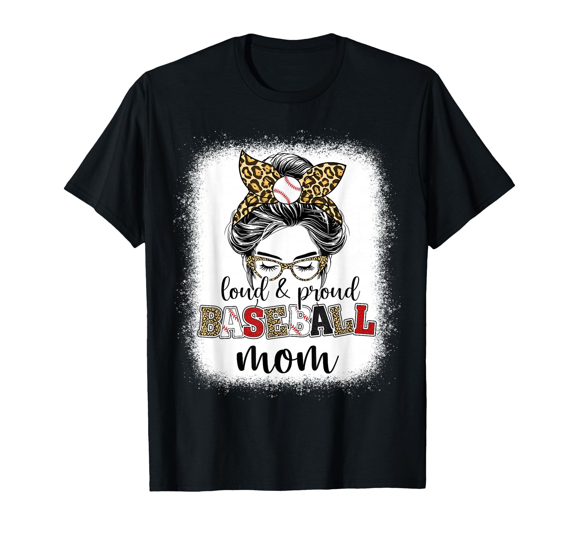 Baseball Mom Proud And Loud Baseball T-Shirt - Novelty Apparel for Adults - T-Shirt, Sweatshirt, Hoodie